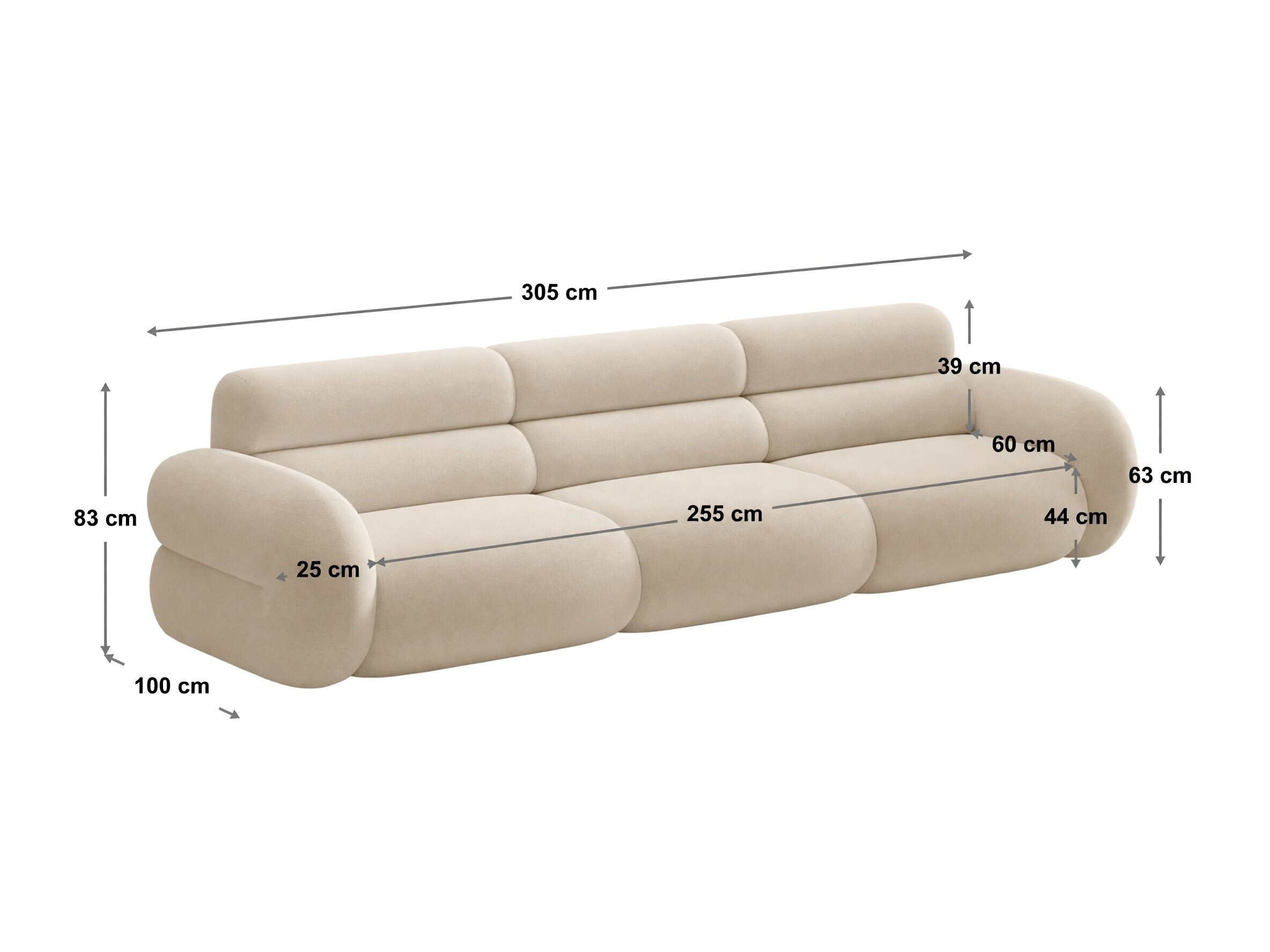 Modulinė sofa Cirbeno 103 (Golden 46)