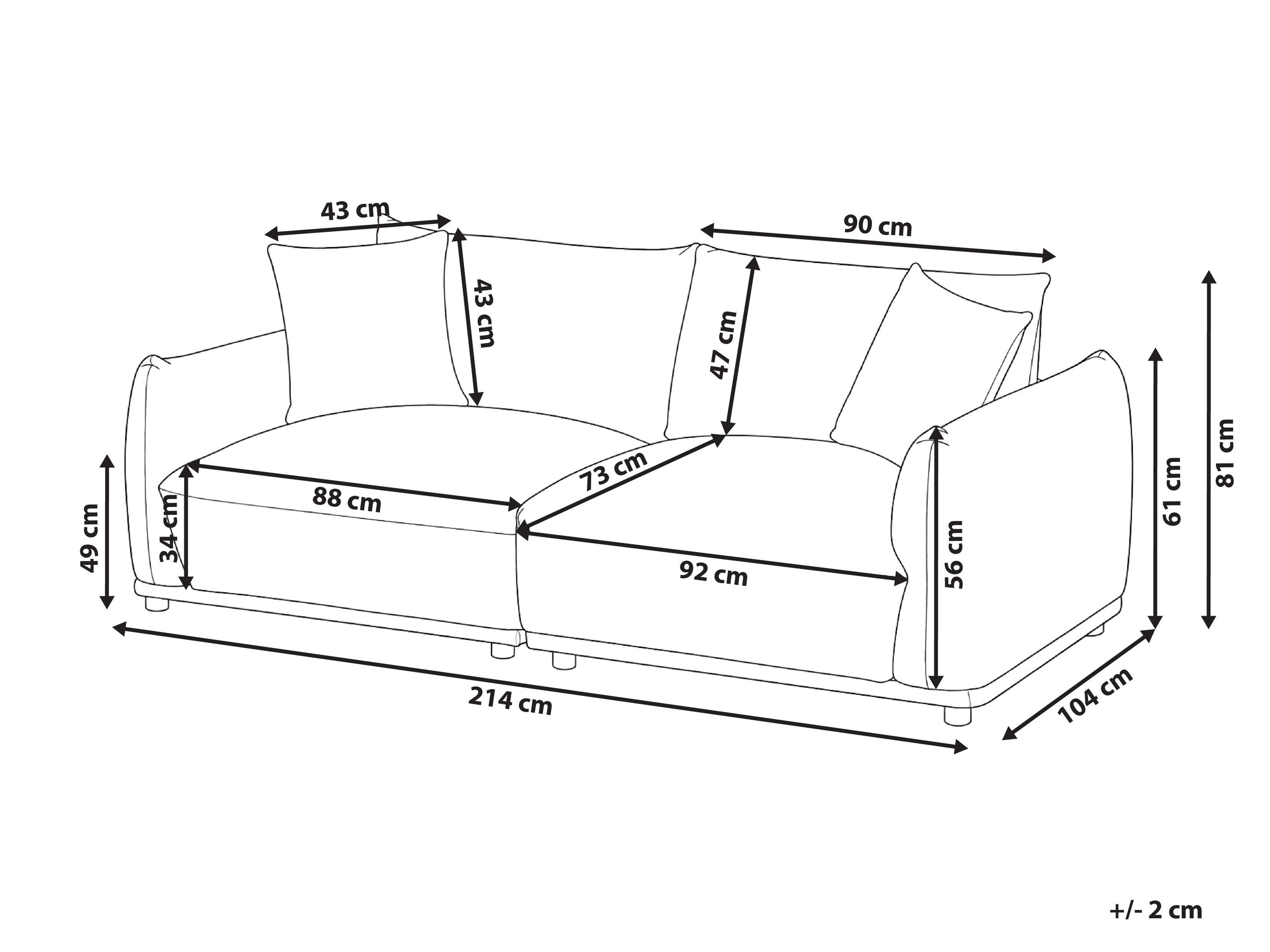 Sofa Berwyn 3376 (Smėlinė)
