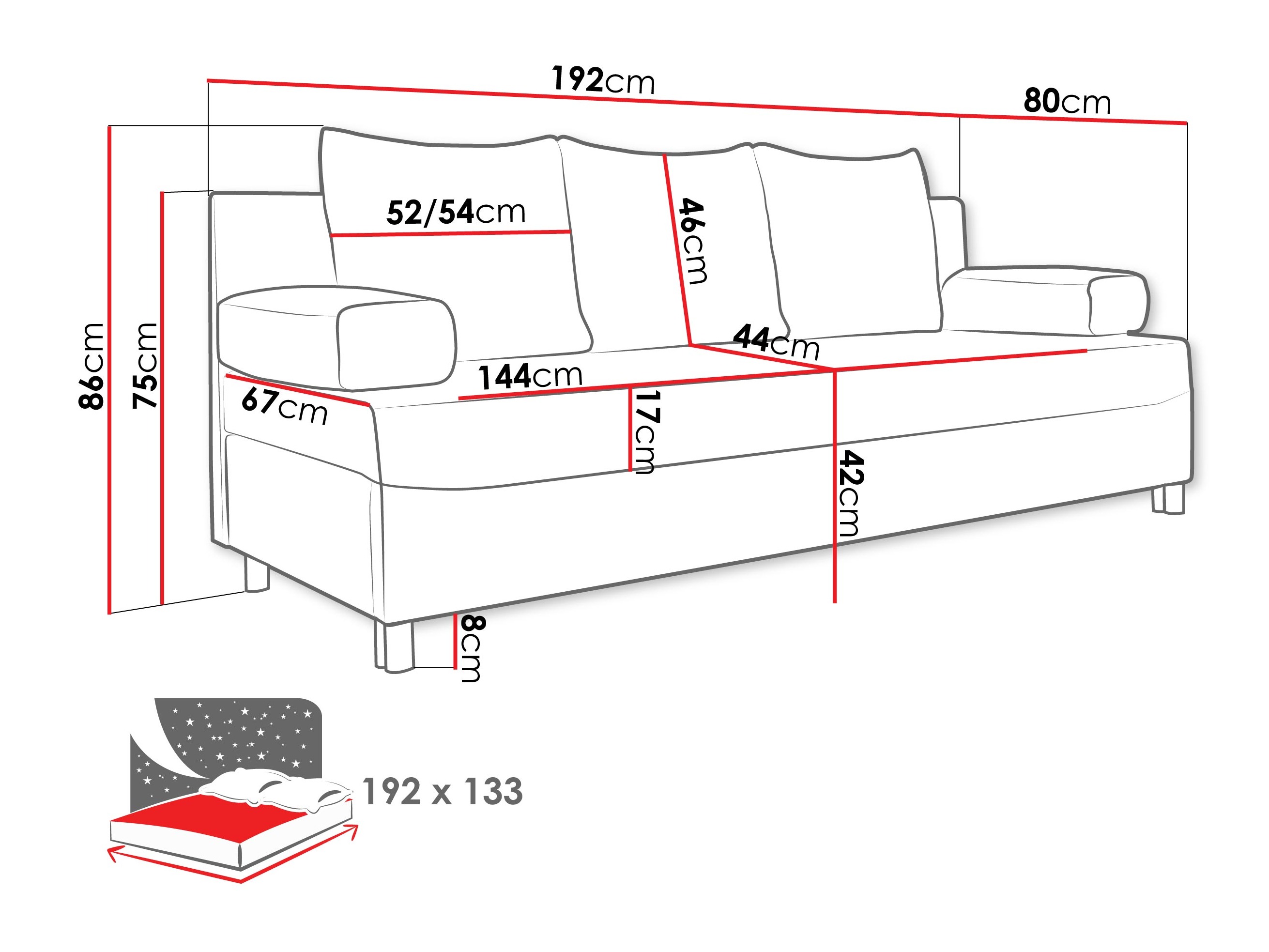 Sofa lova Comfivo Artes (Bella 05)