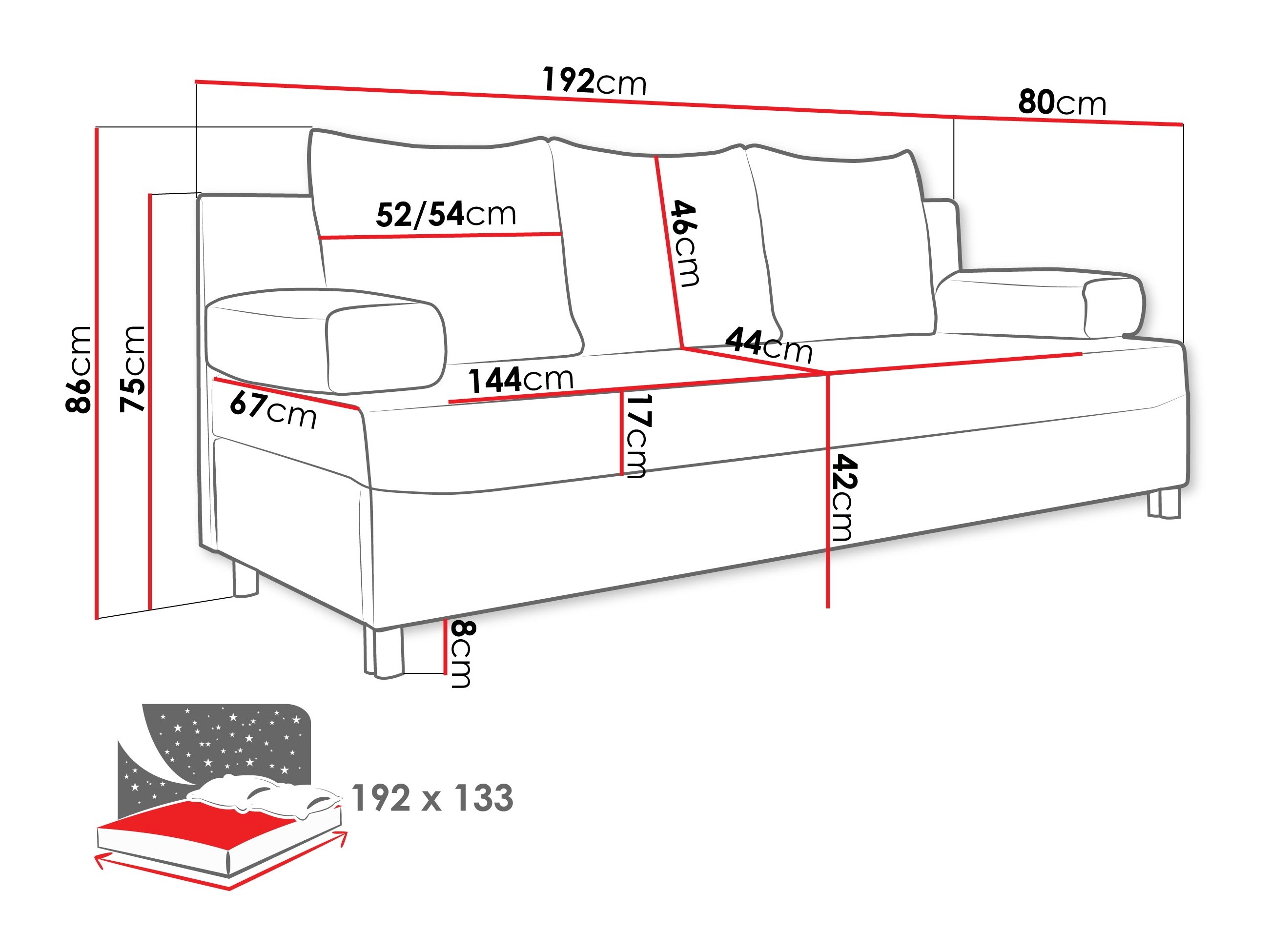 Sofa lova Comfivo Artes (Lumo 40)