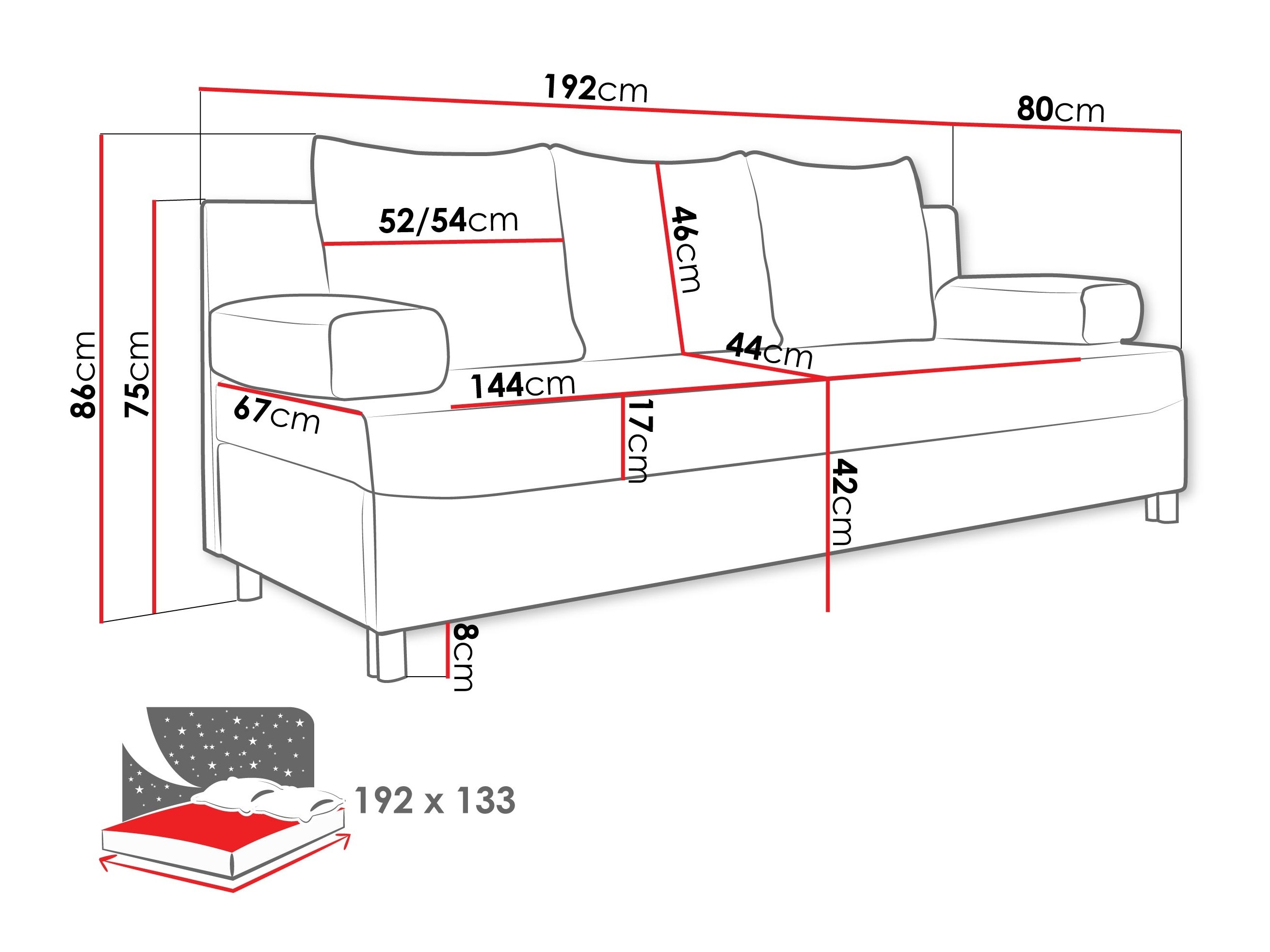 Sofa lova Comfivo Artes (Lumo 55)