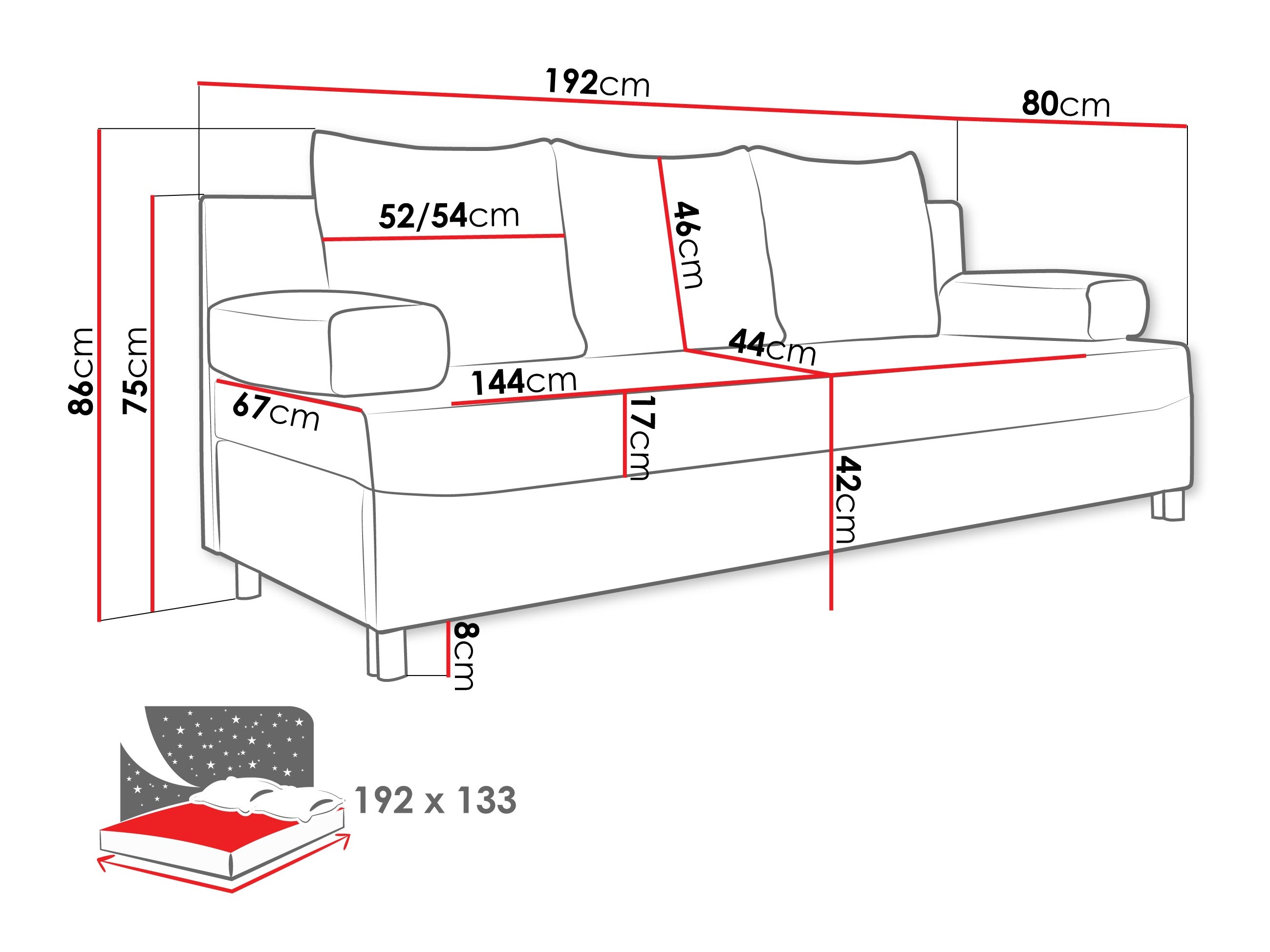 Sofa lova Comfivo Artes (Margo 227.09)