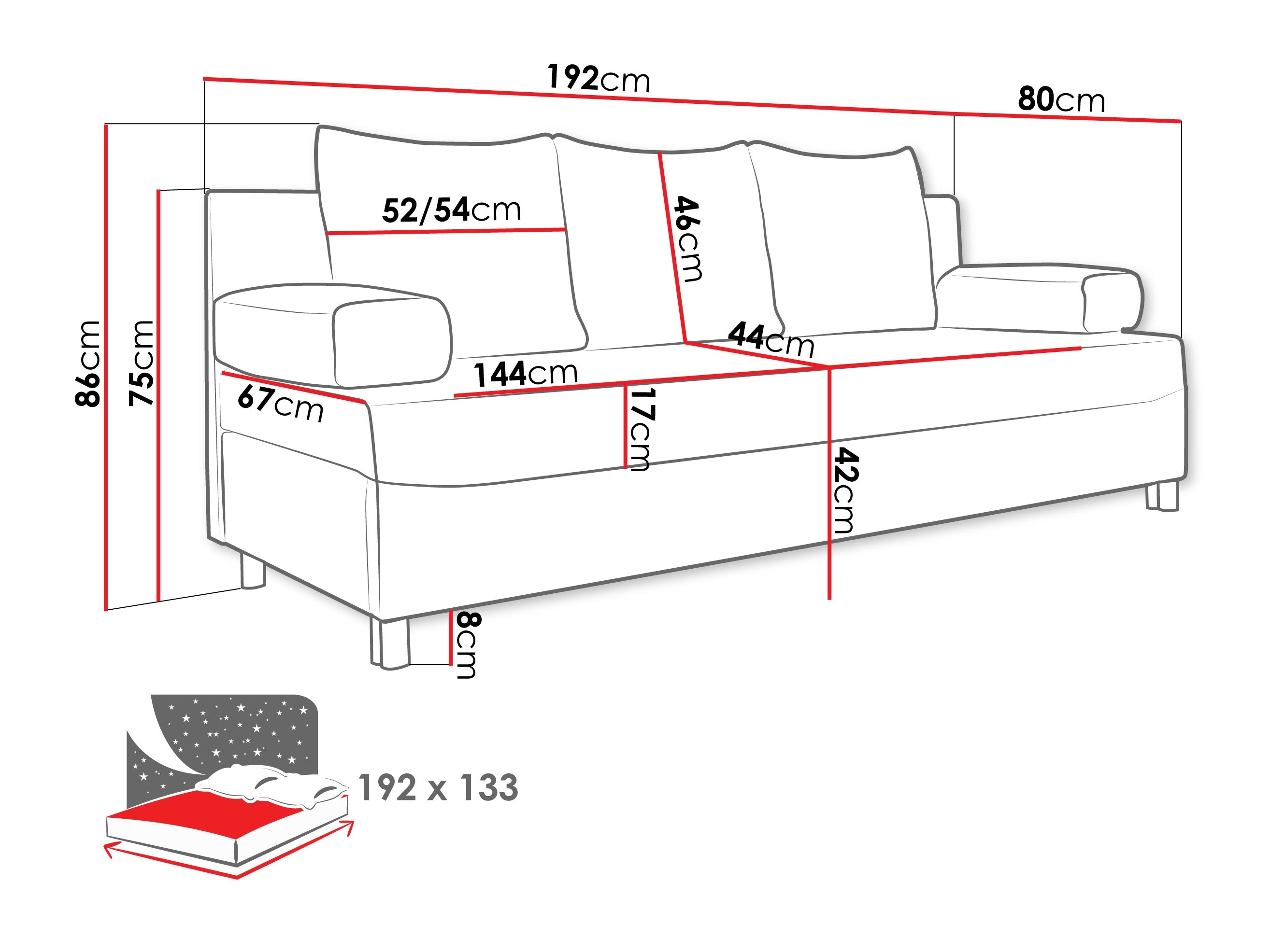 Sofa lova Comfivo Artes (Wave 09)