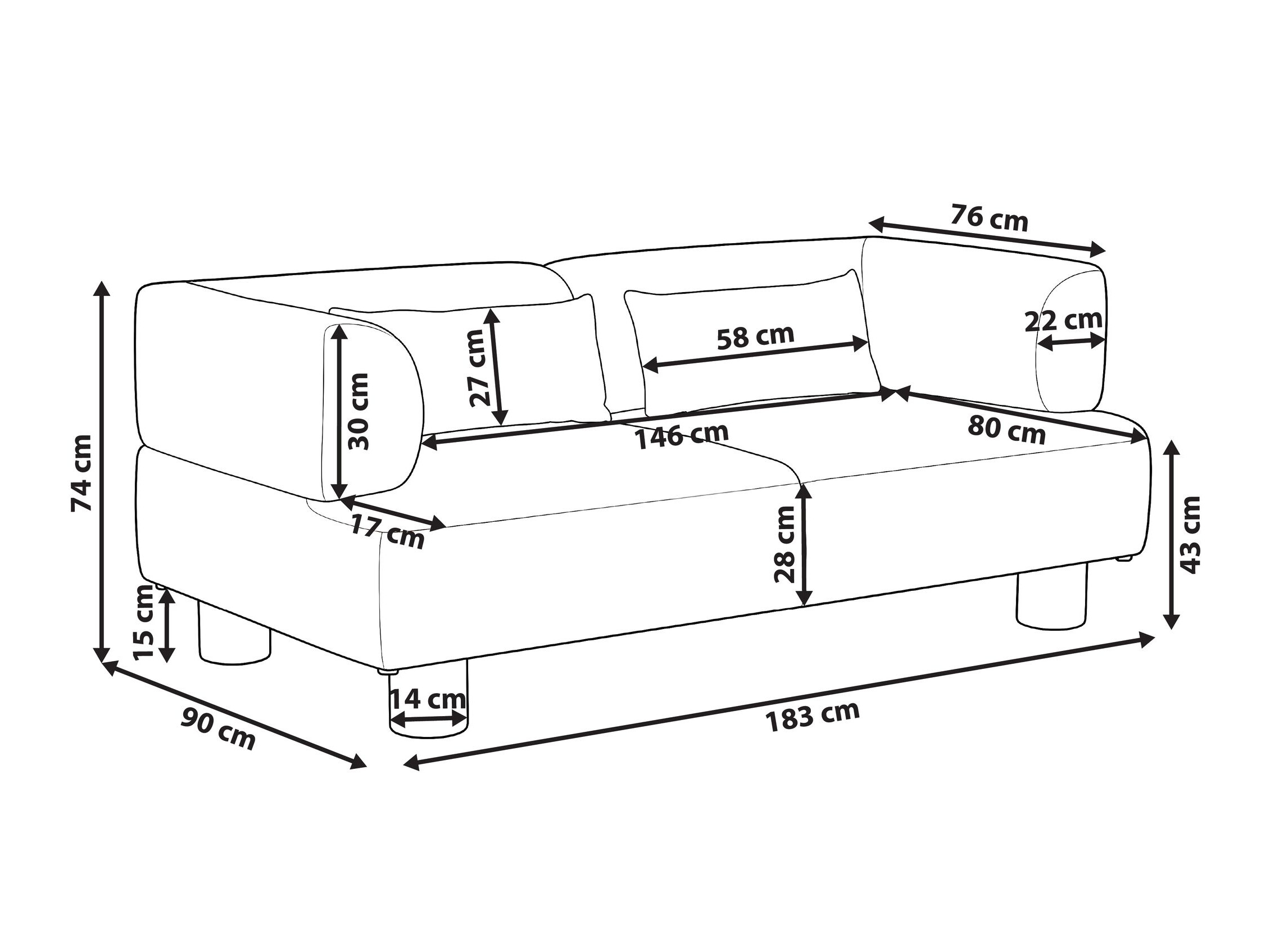 Sofa Berwyn 3388 (Šviesi žalia)