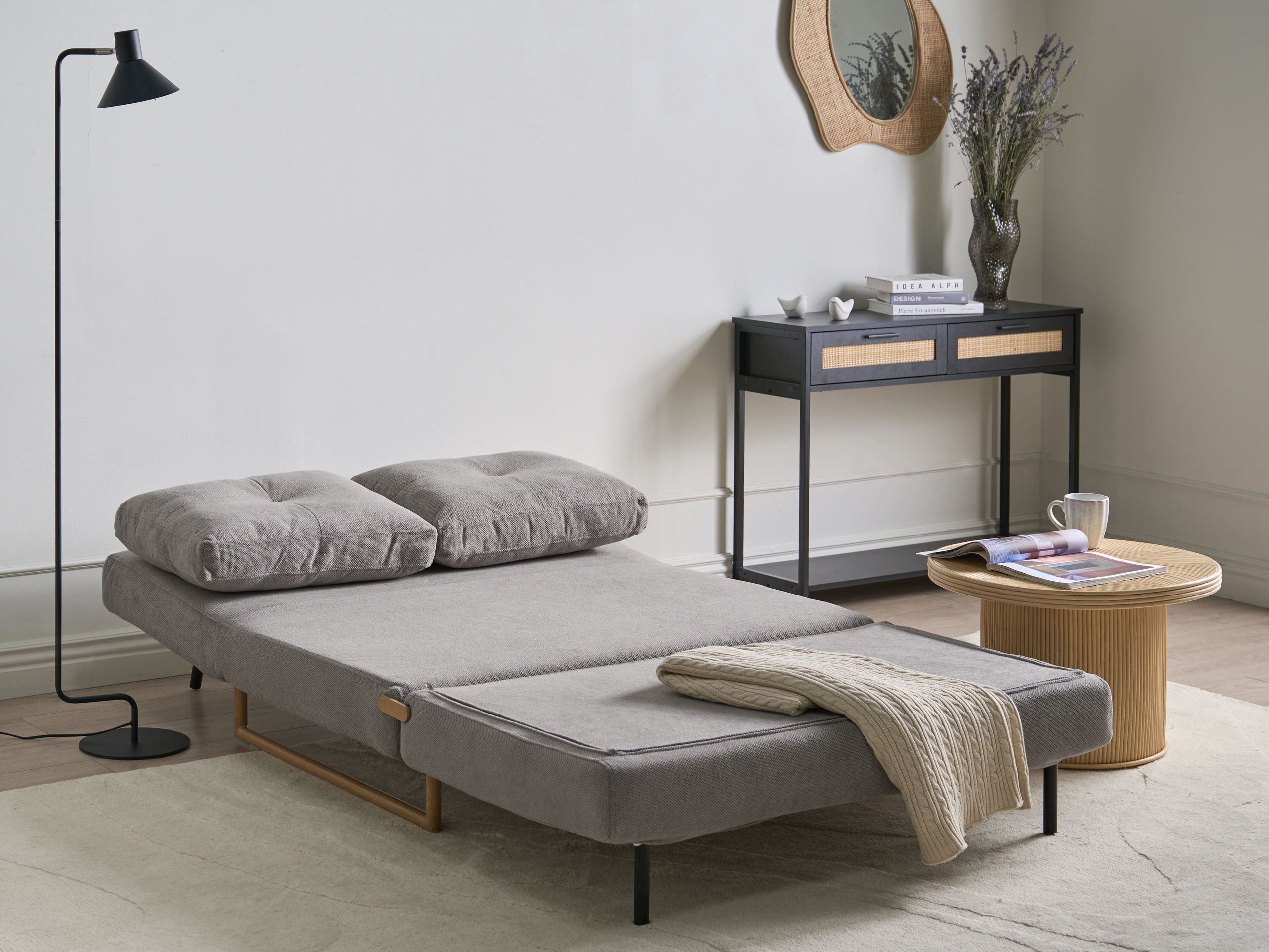 Sofa lova Berwyn 3389 (Šviesi pilka)