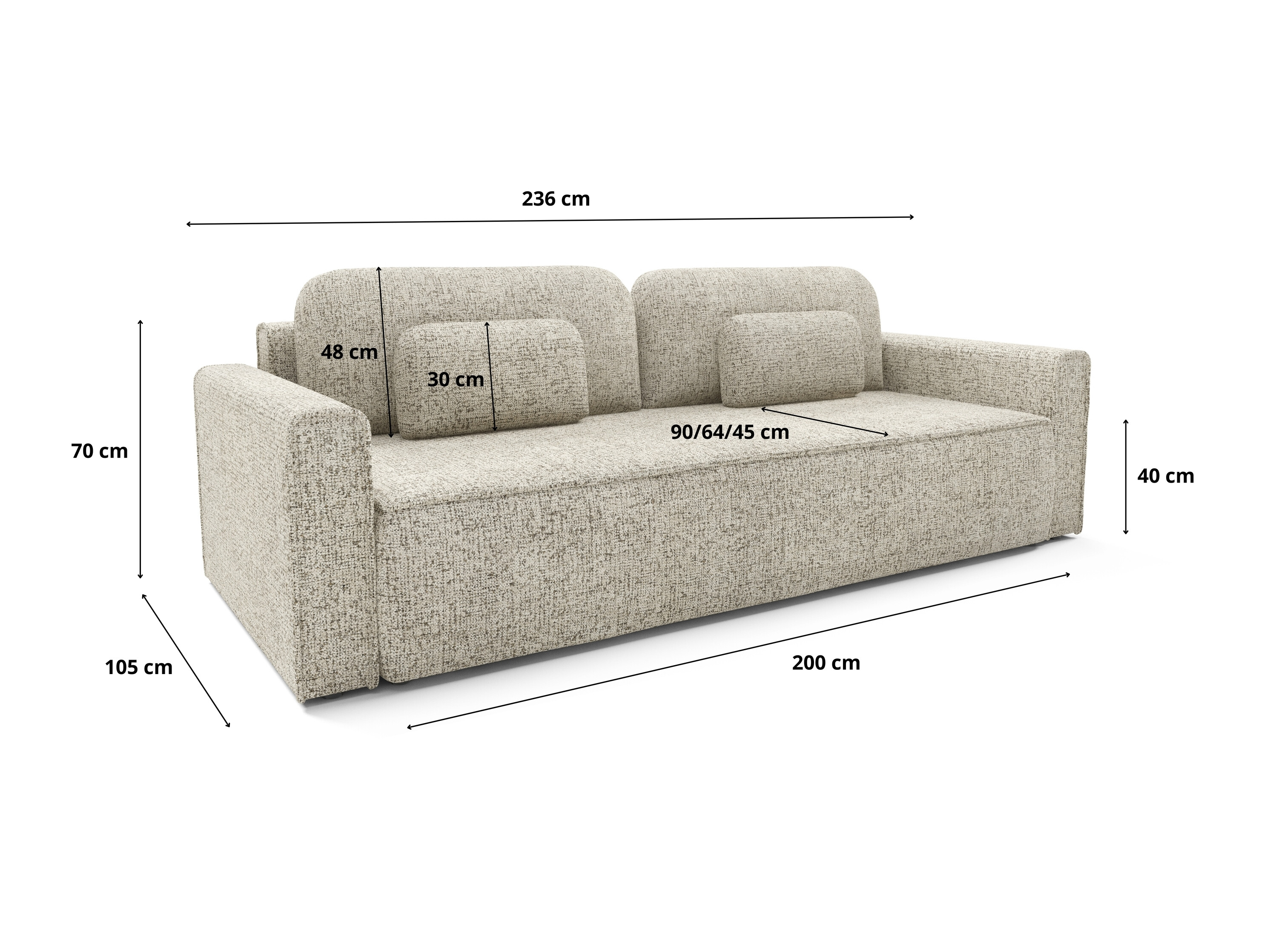 Sofa lova Franklin 222 (Bella 10)