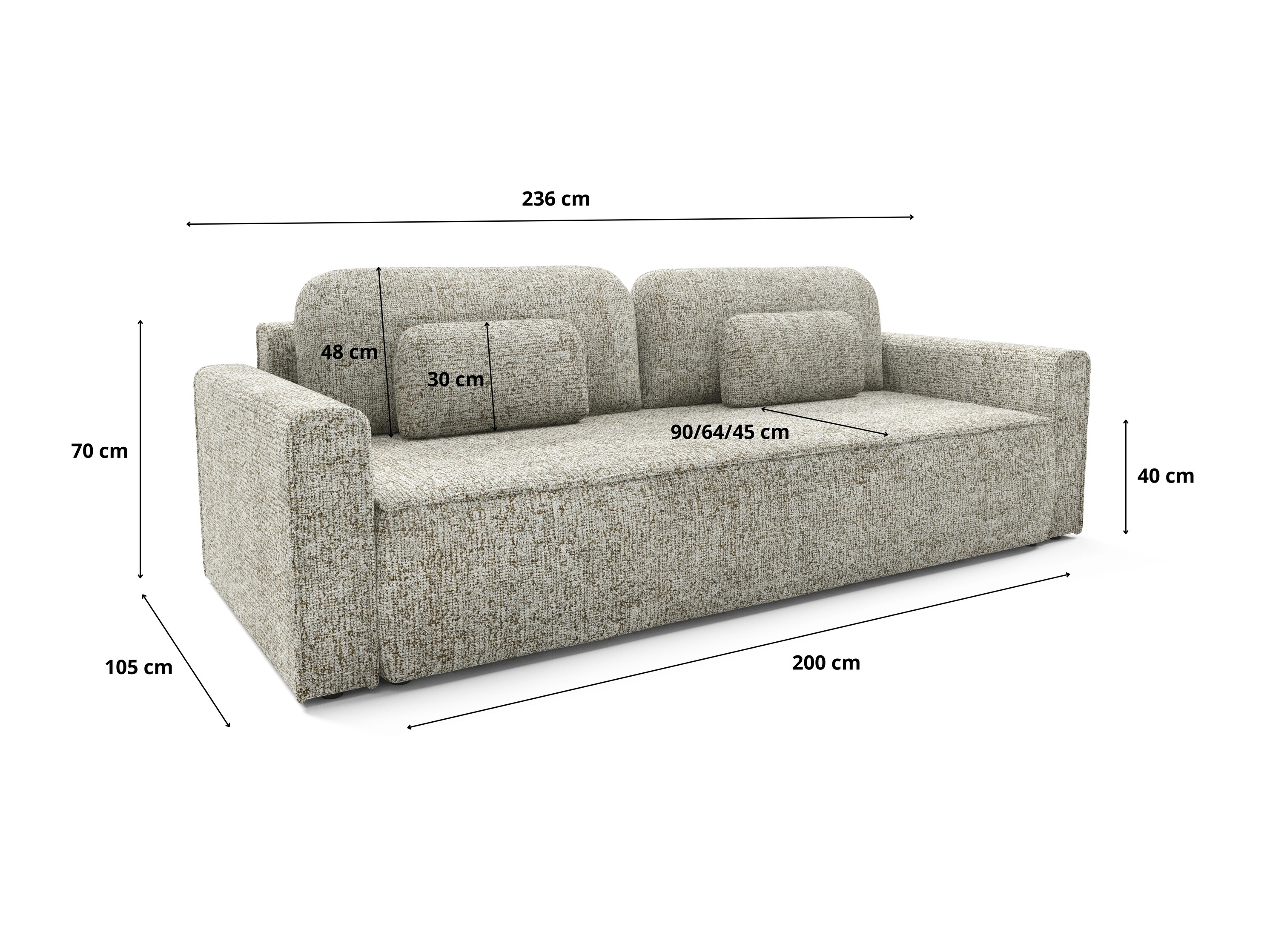 Sofa lova Franklin 222 (Bella 15)