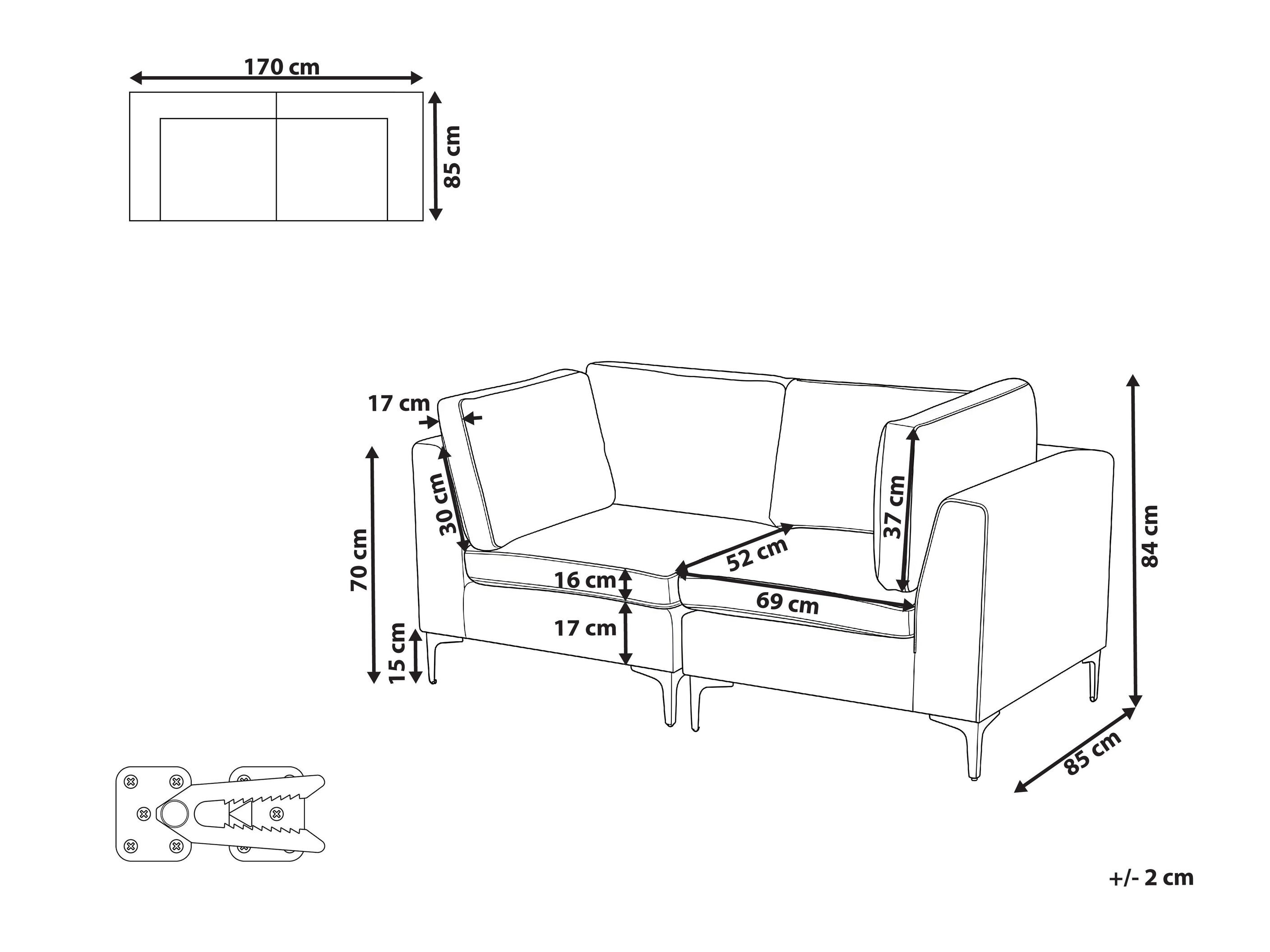 Modulinė sofa Dorleve 107 (Pilka)