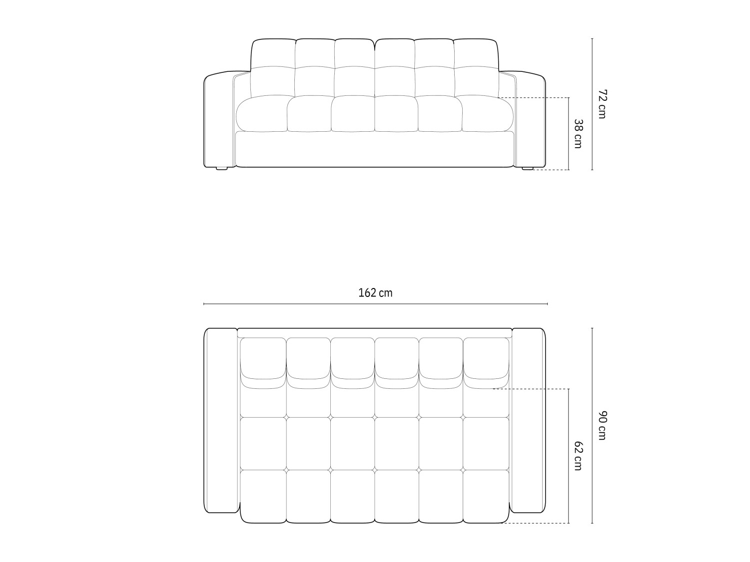 Sofa Vesmele 100 (Bluvel 78)