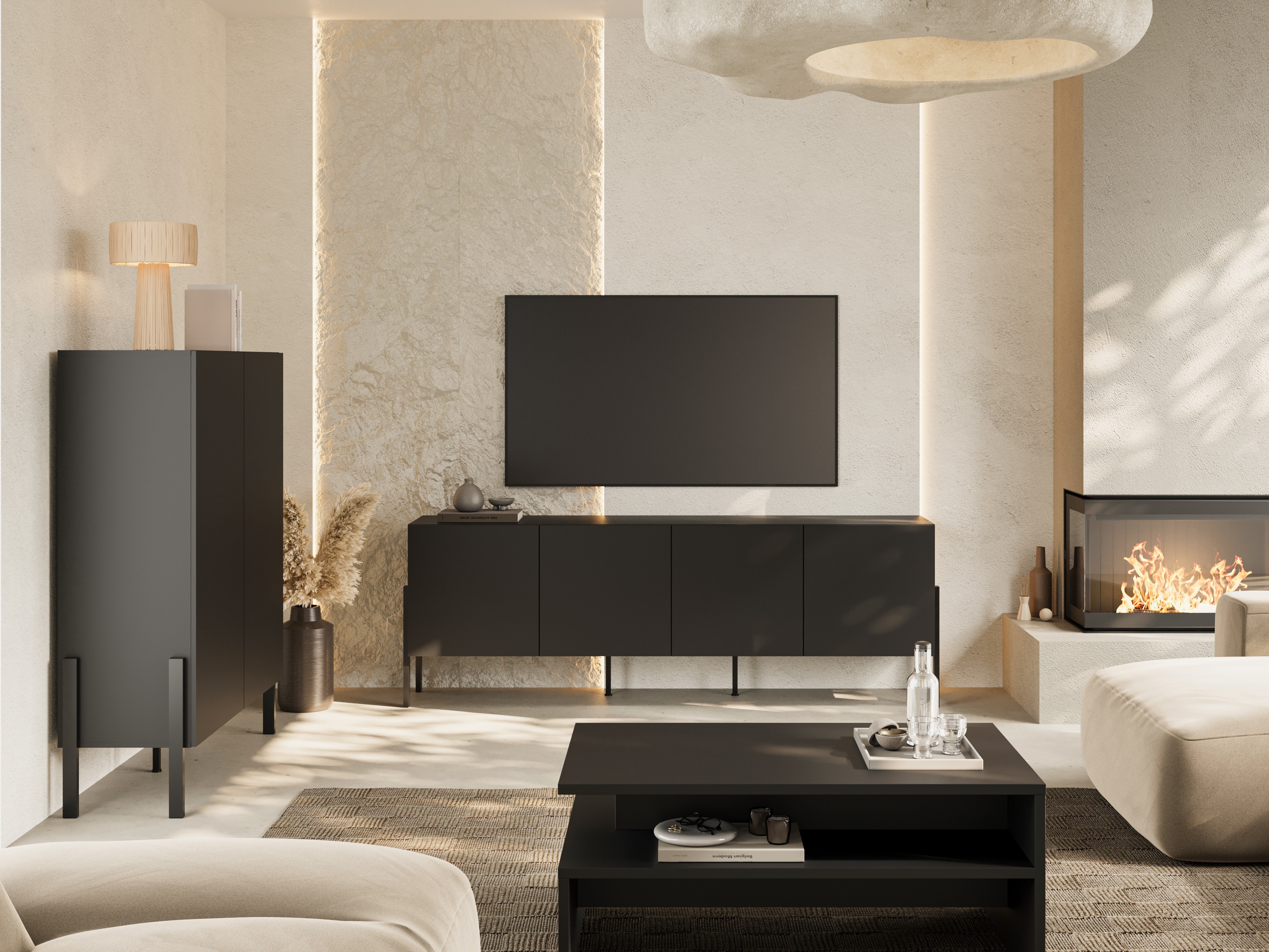 TV staliukas Etsore 100 (Juoda)