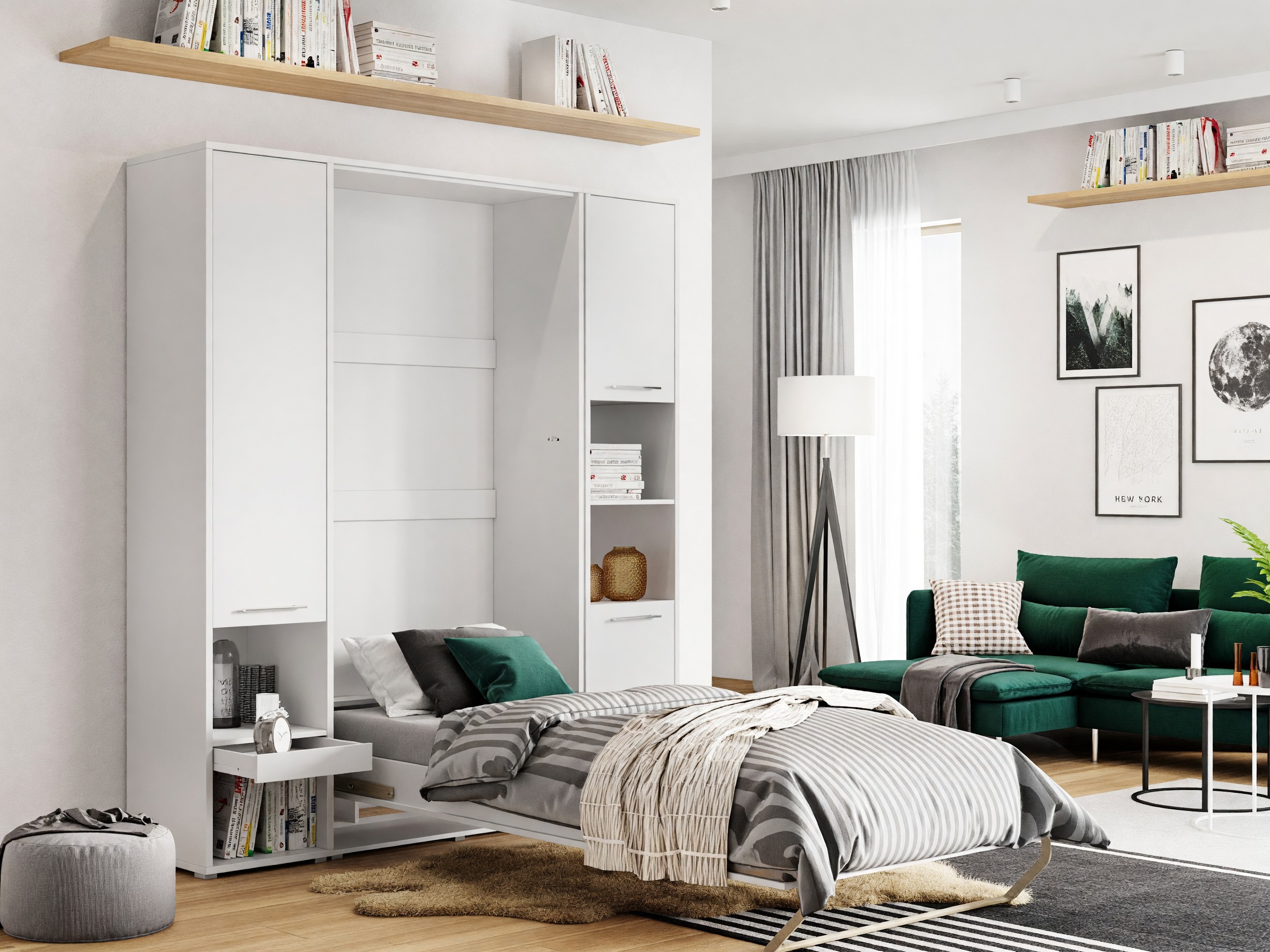 Lova-spinta Concept Pro Lenart III (Balta)