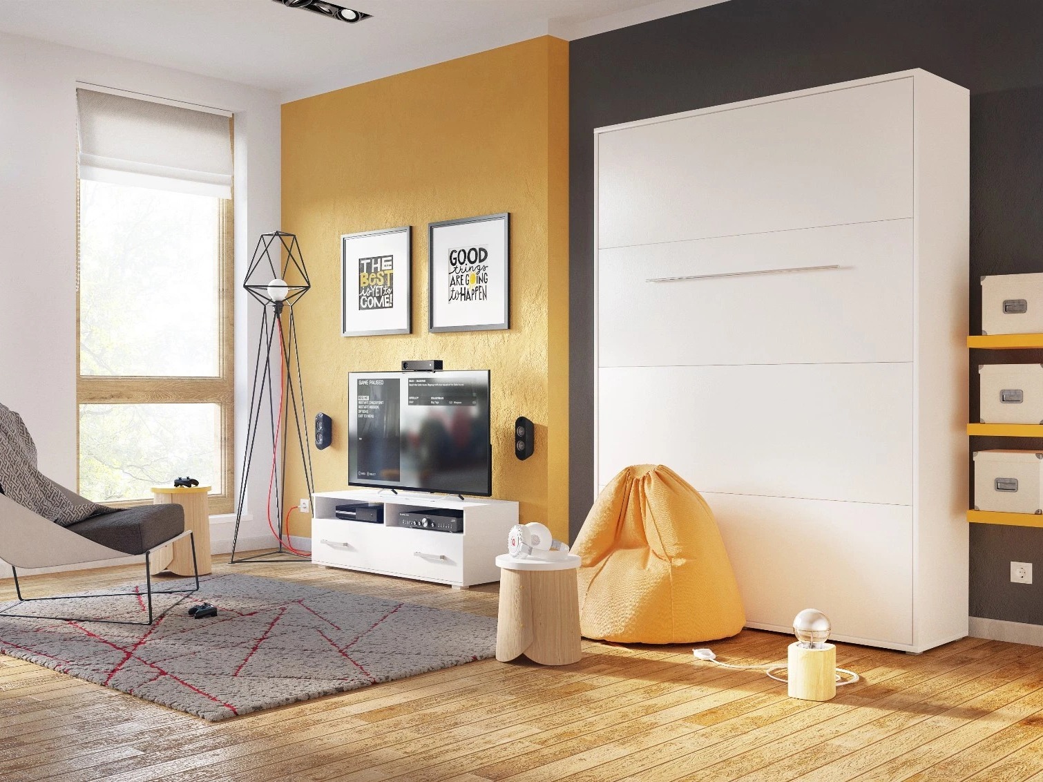 Lova-spinta Concept Pro Lenart III (Balta)