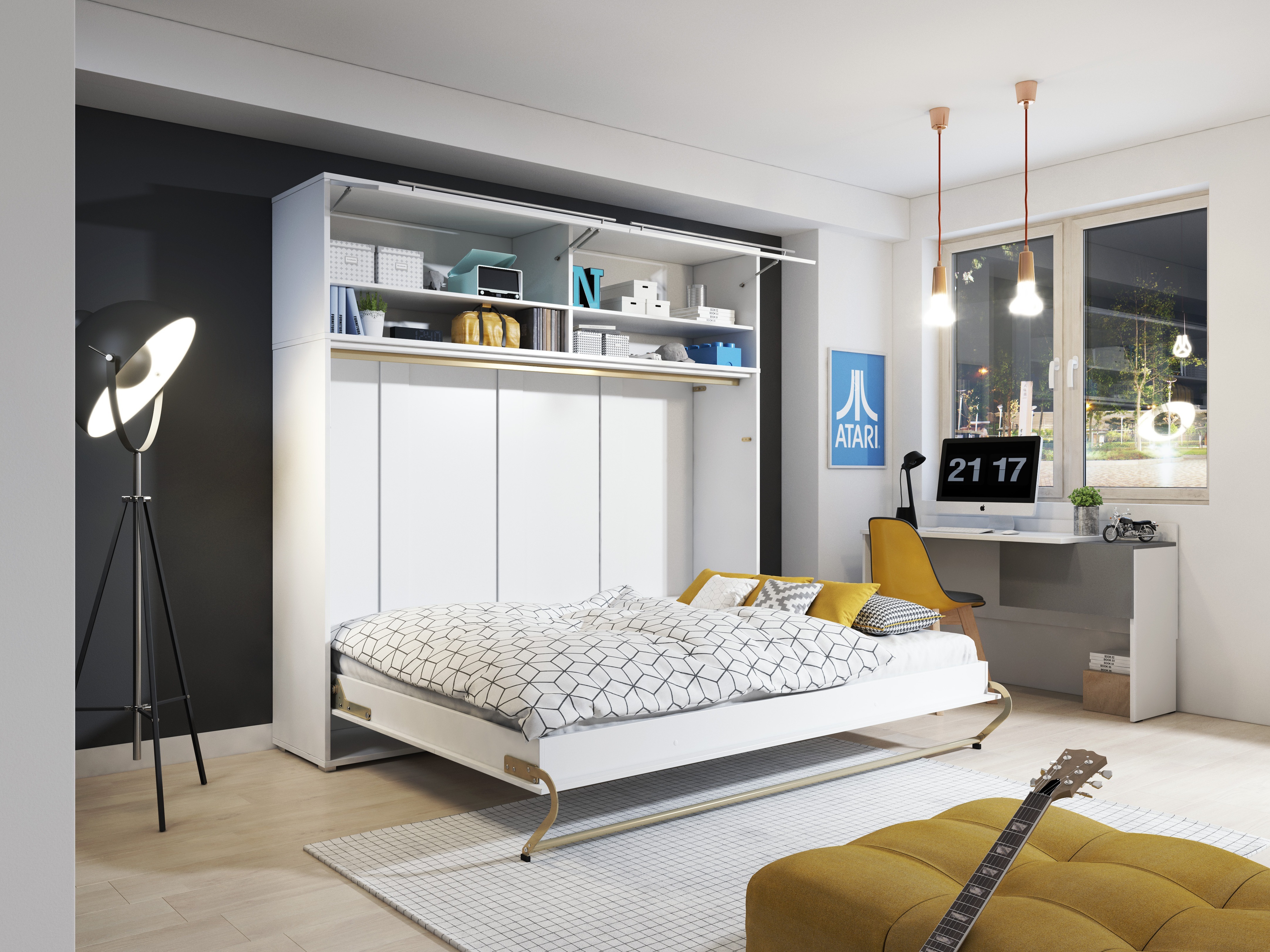 Lova-spinta Concept Pro Lenart IV (Balta)
