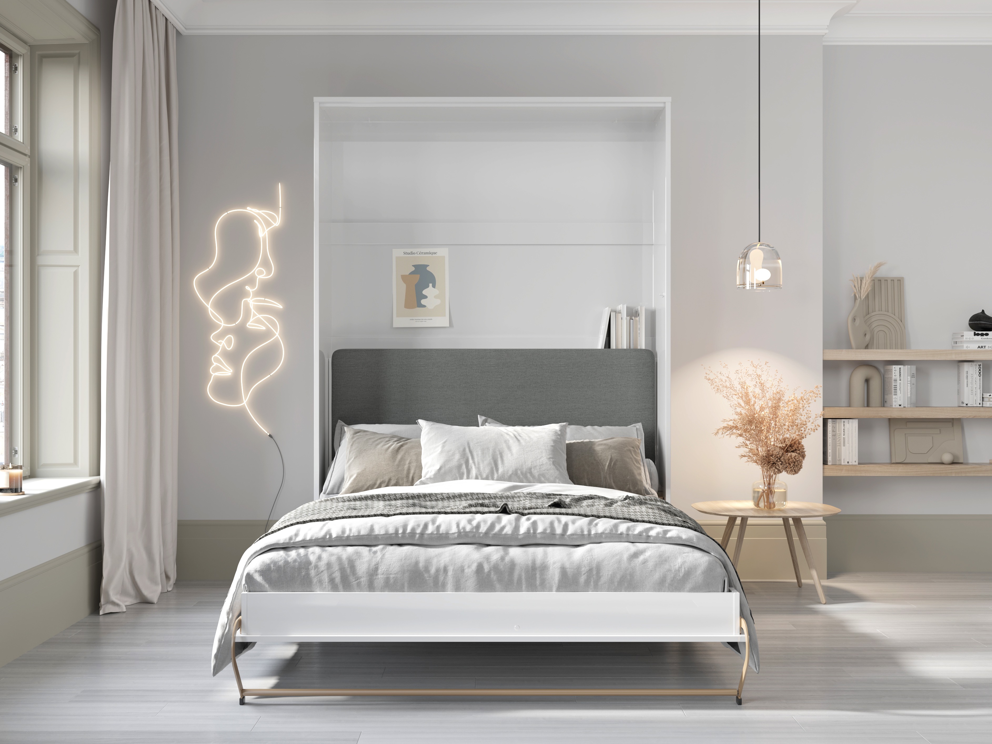 Lova-spinta Concept Pro Lenart VI (Balta + Grafitas)