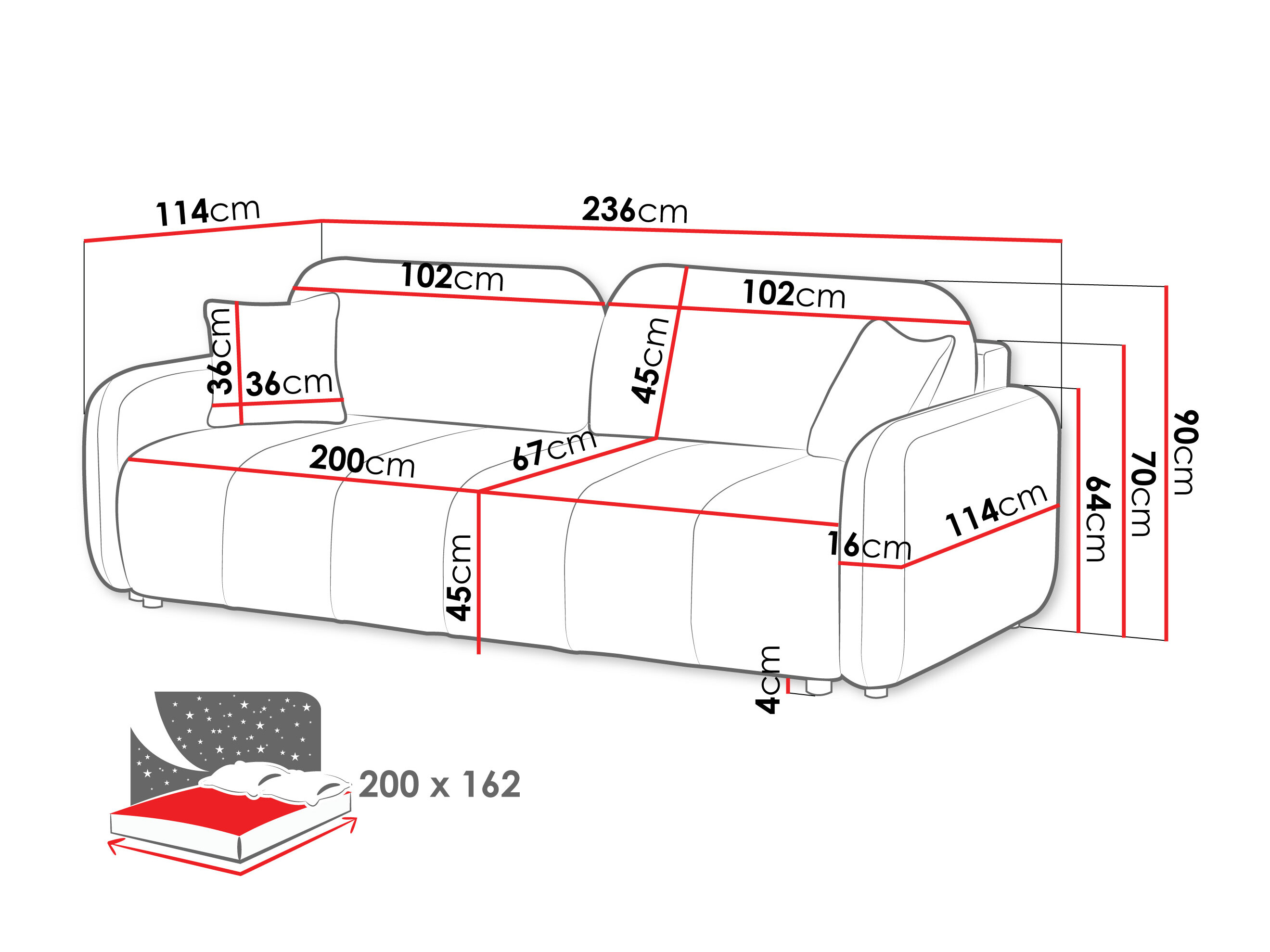 Sofa lova Clinton 102 (Lambi 12)