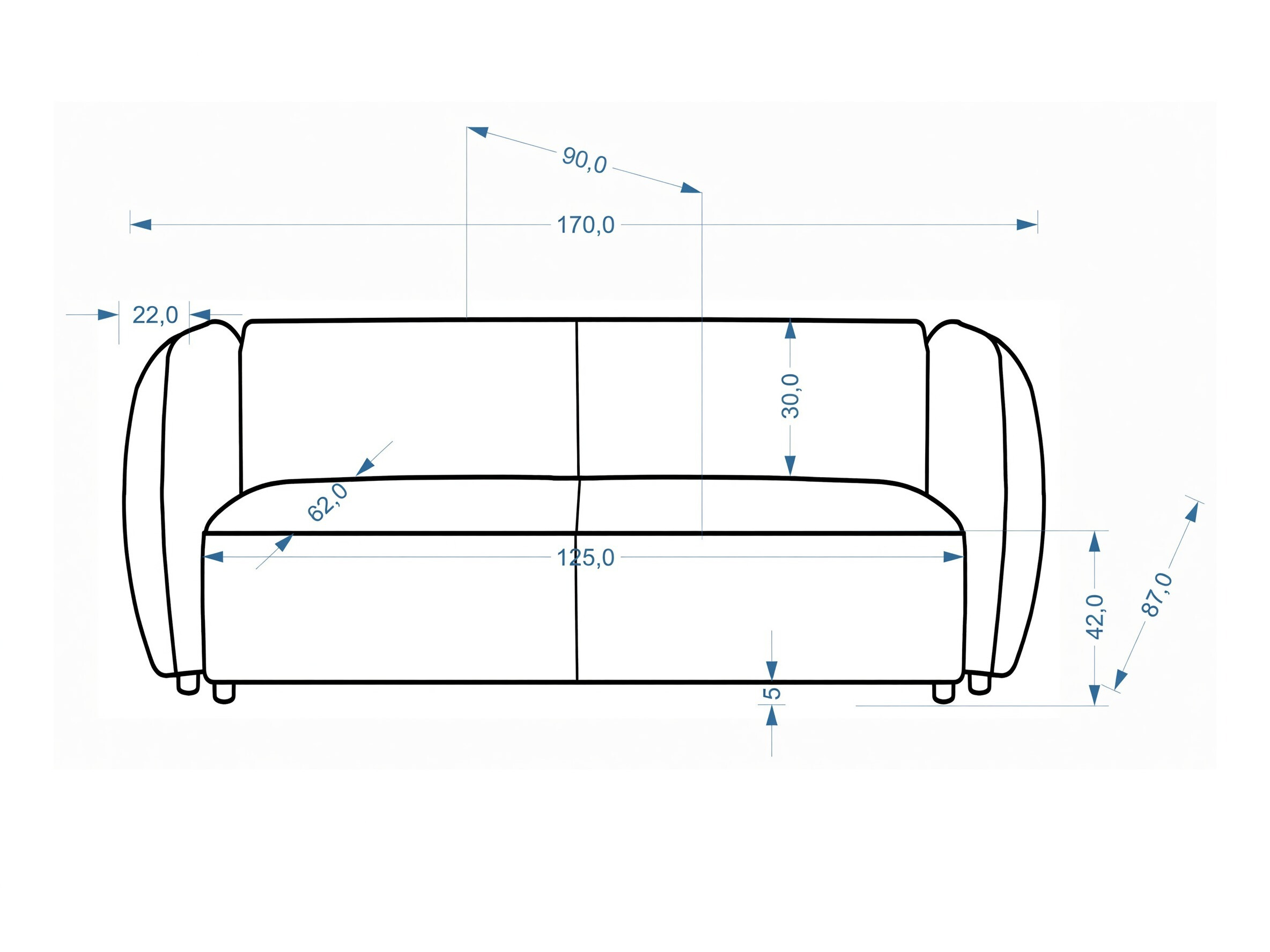 Sofa Houston 2178 (Kreminė)