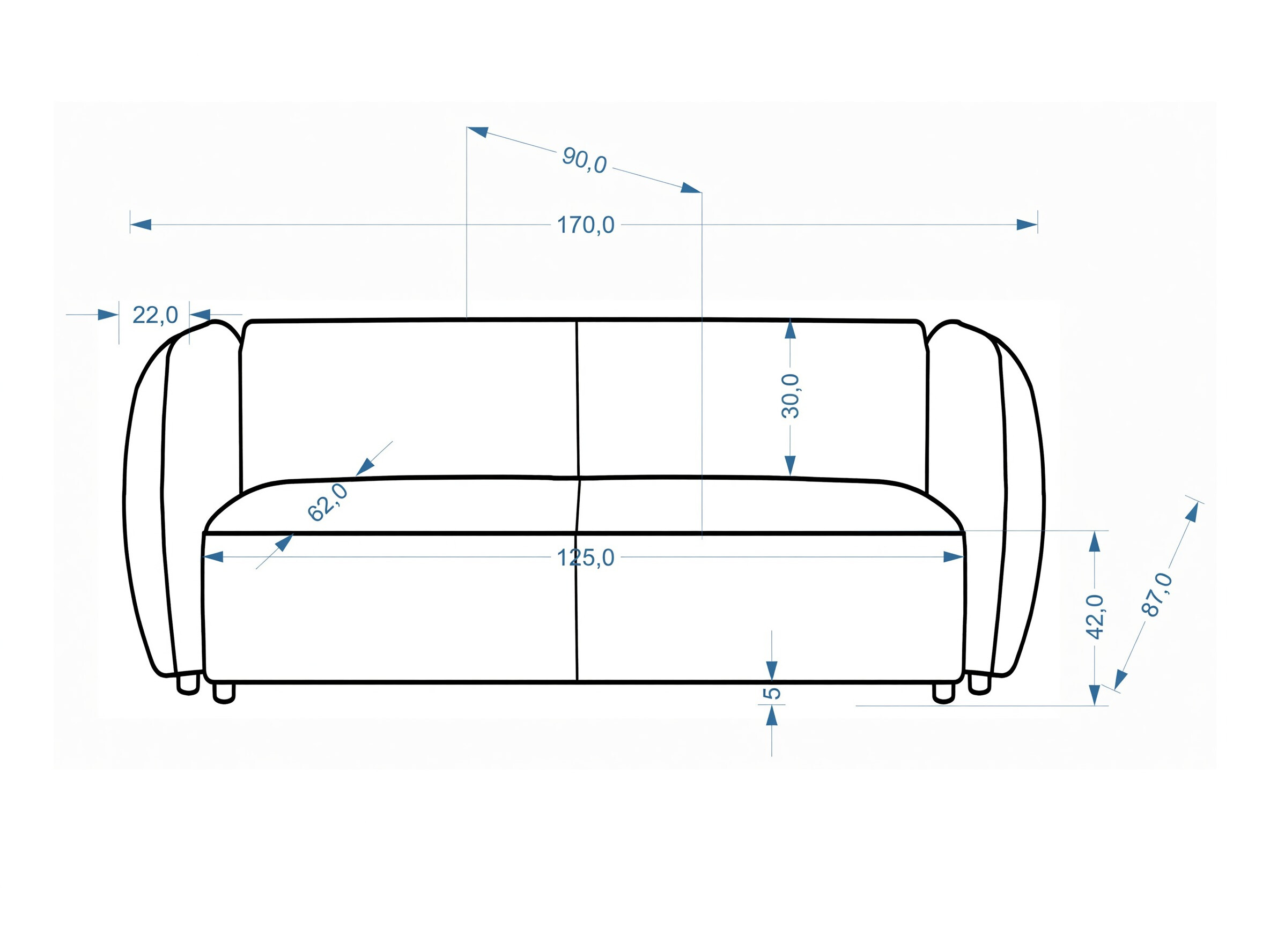 Sofa Houston 2178 (Pilka)