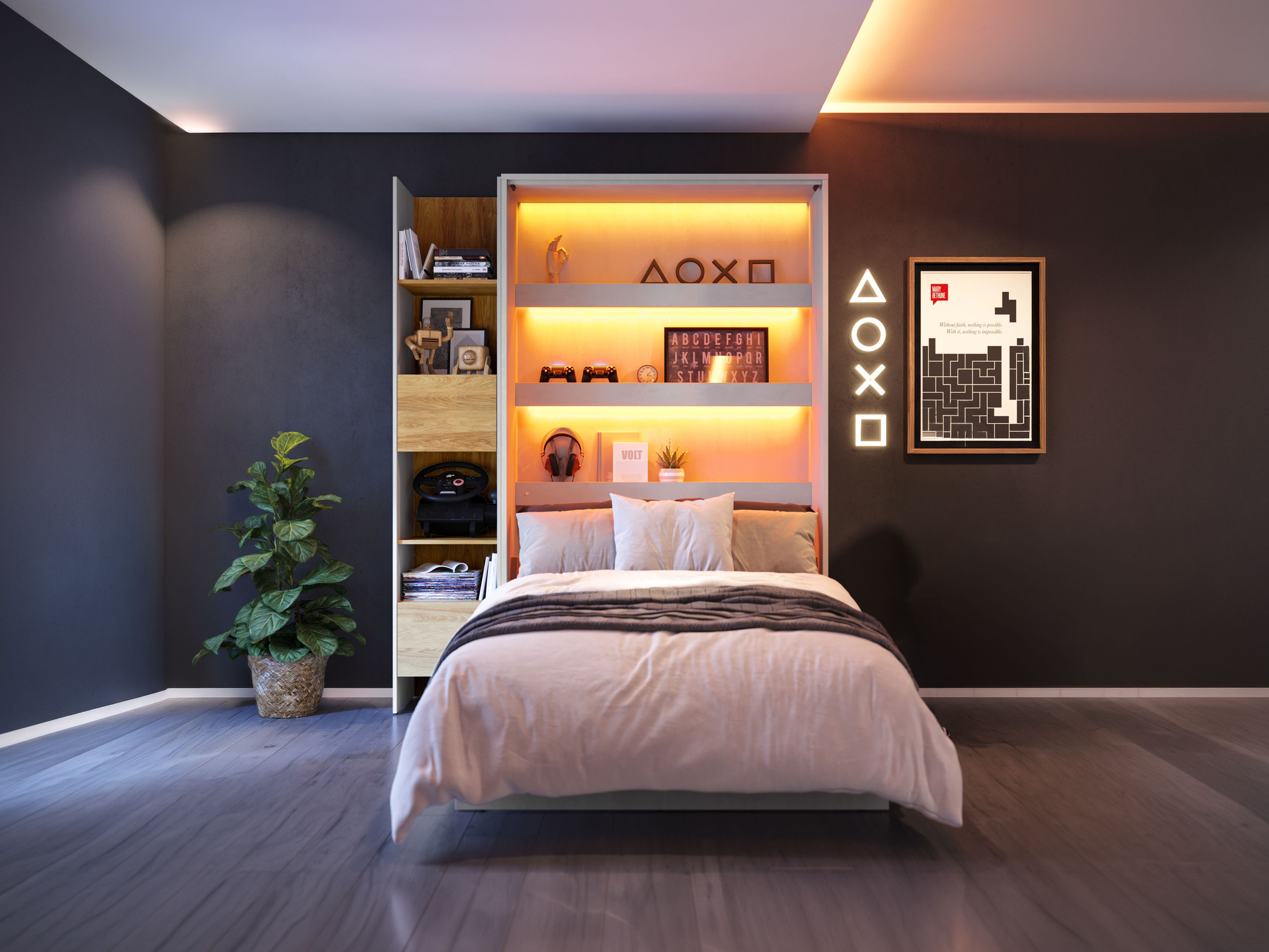 Lova-spinta Concept Lenart I (90 x 200 cm)