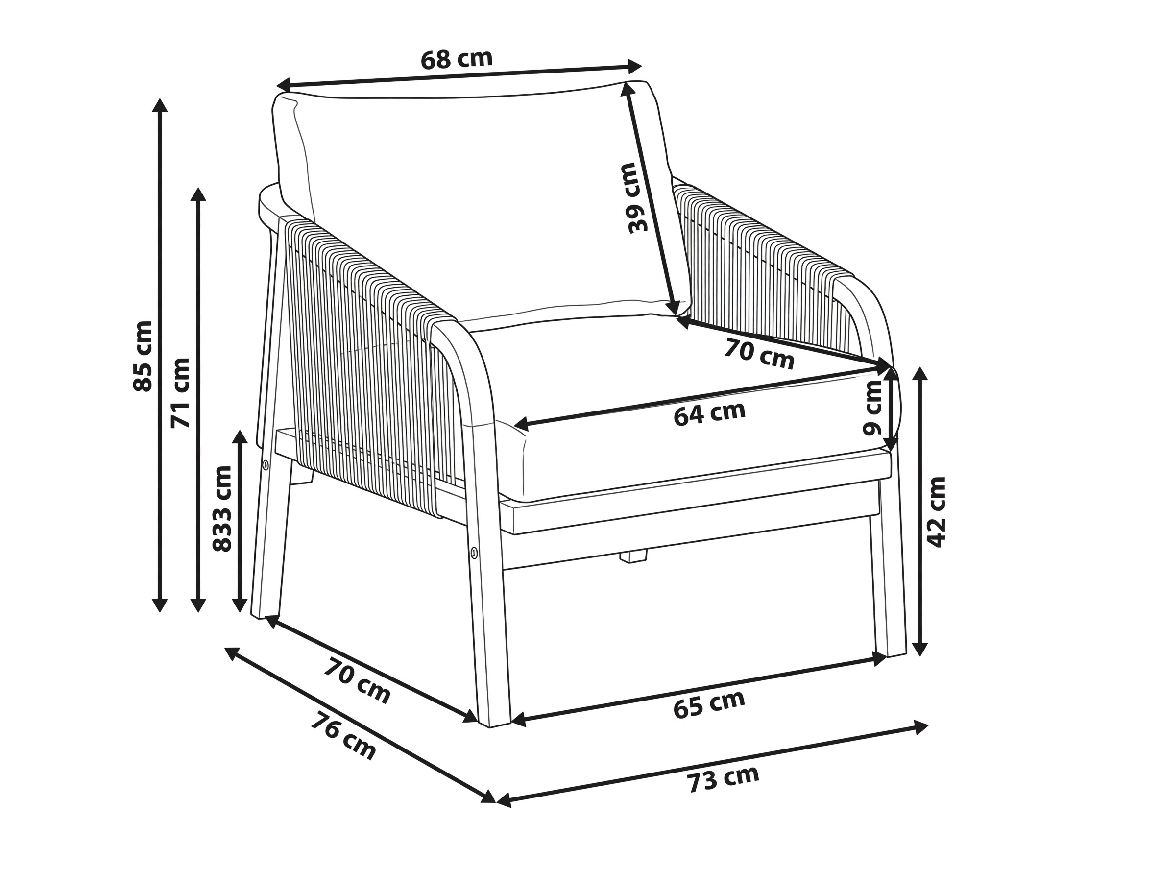 Lauko fotelis Alcatu 100
