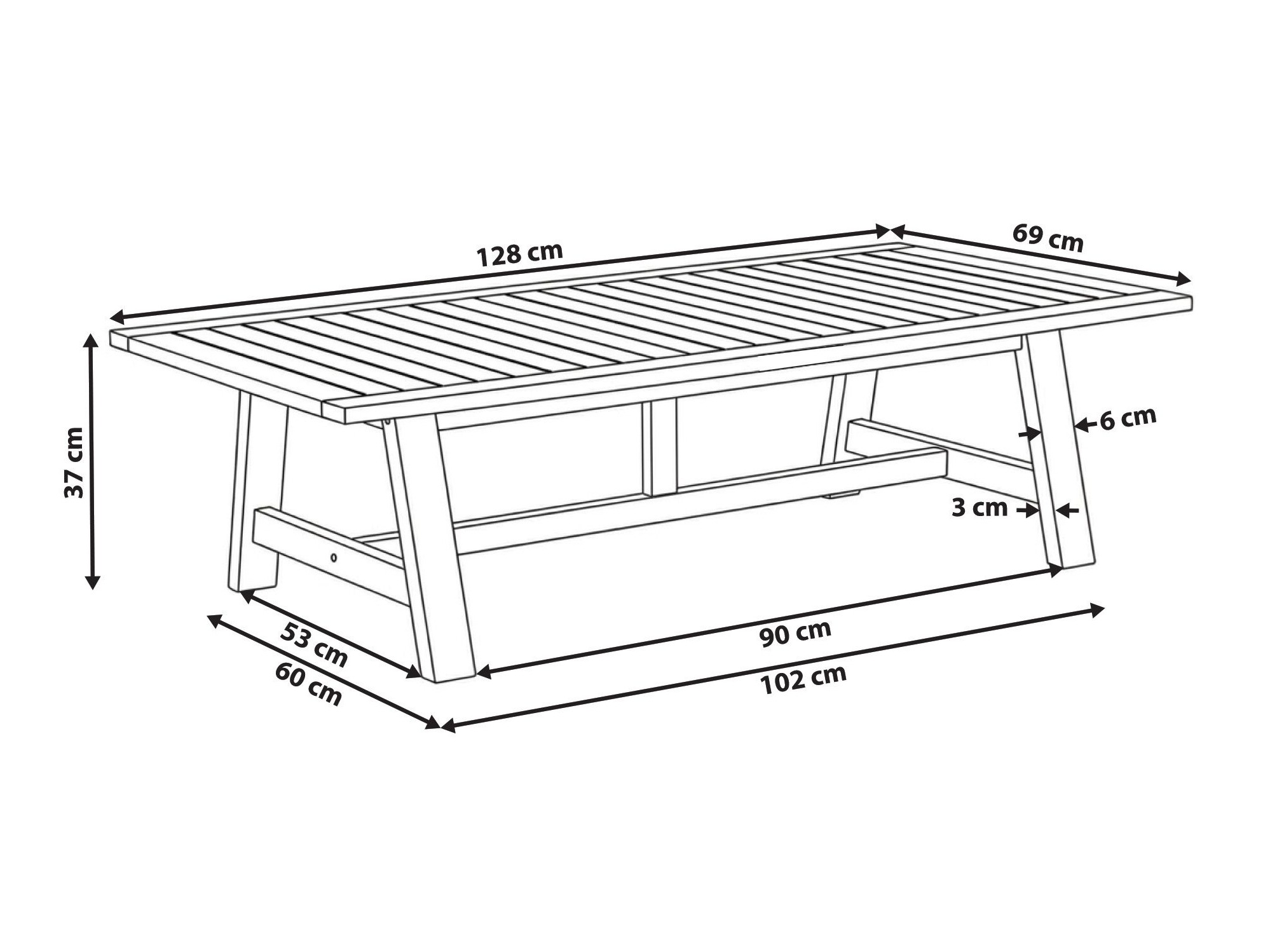 Lauko staliukas Alcatu 102