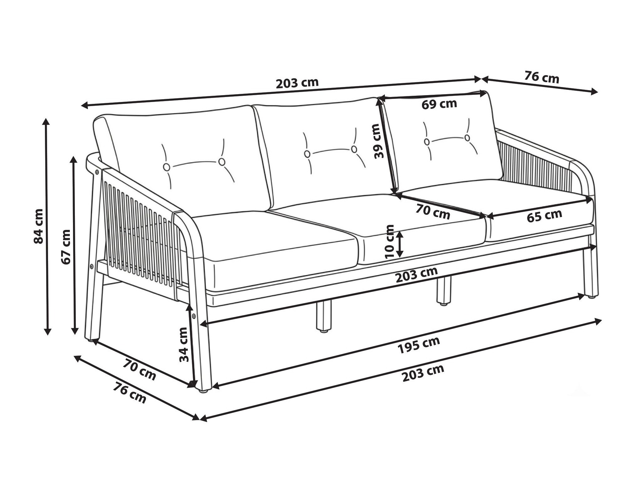 Lauko sofa Alcatu 106
