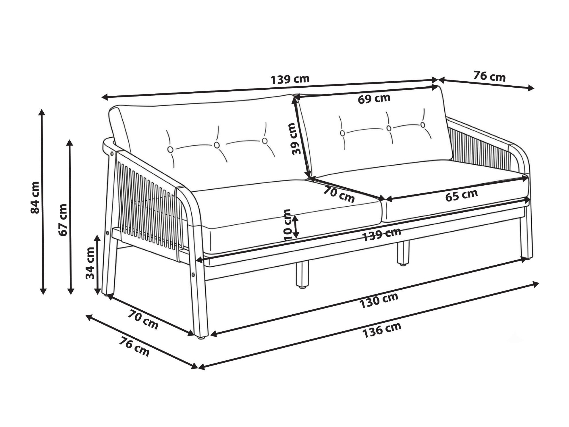 Lauko sofa Alcatu 107
