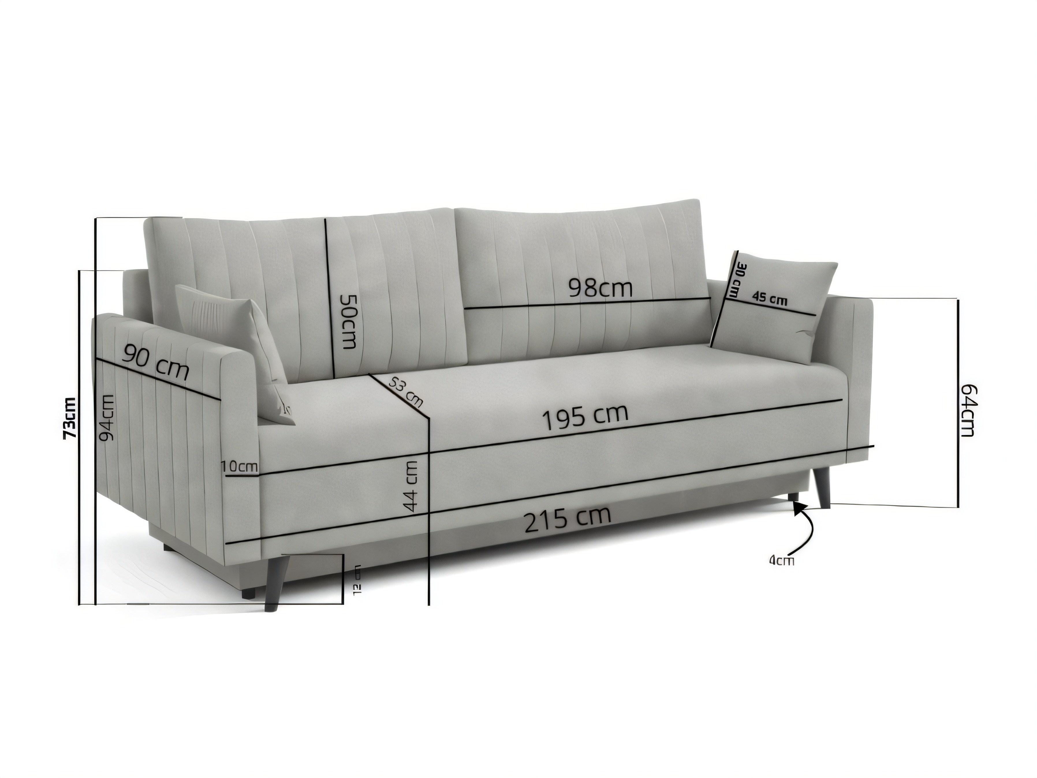 Sofa lova Orlando 233 (Sereno 684)