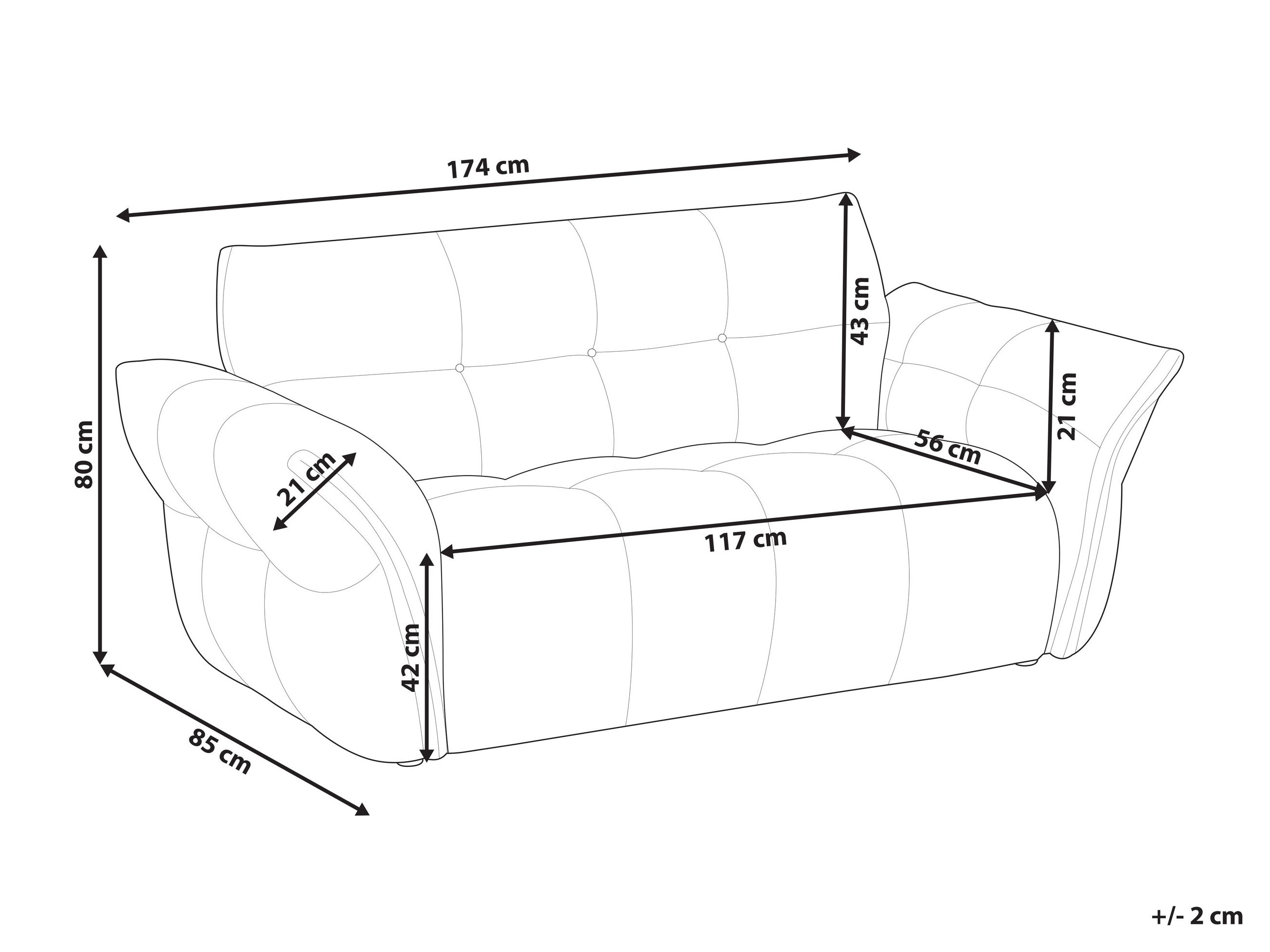 Sofa Berwyn 3453 (Žalia)