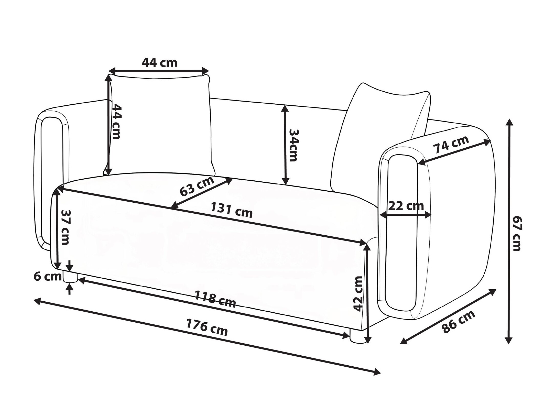 Sofa Berwyn 3457 (Balta)