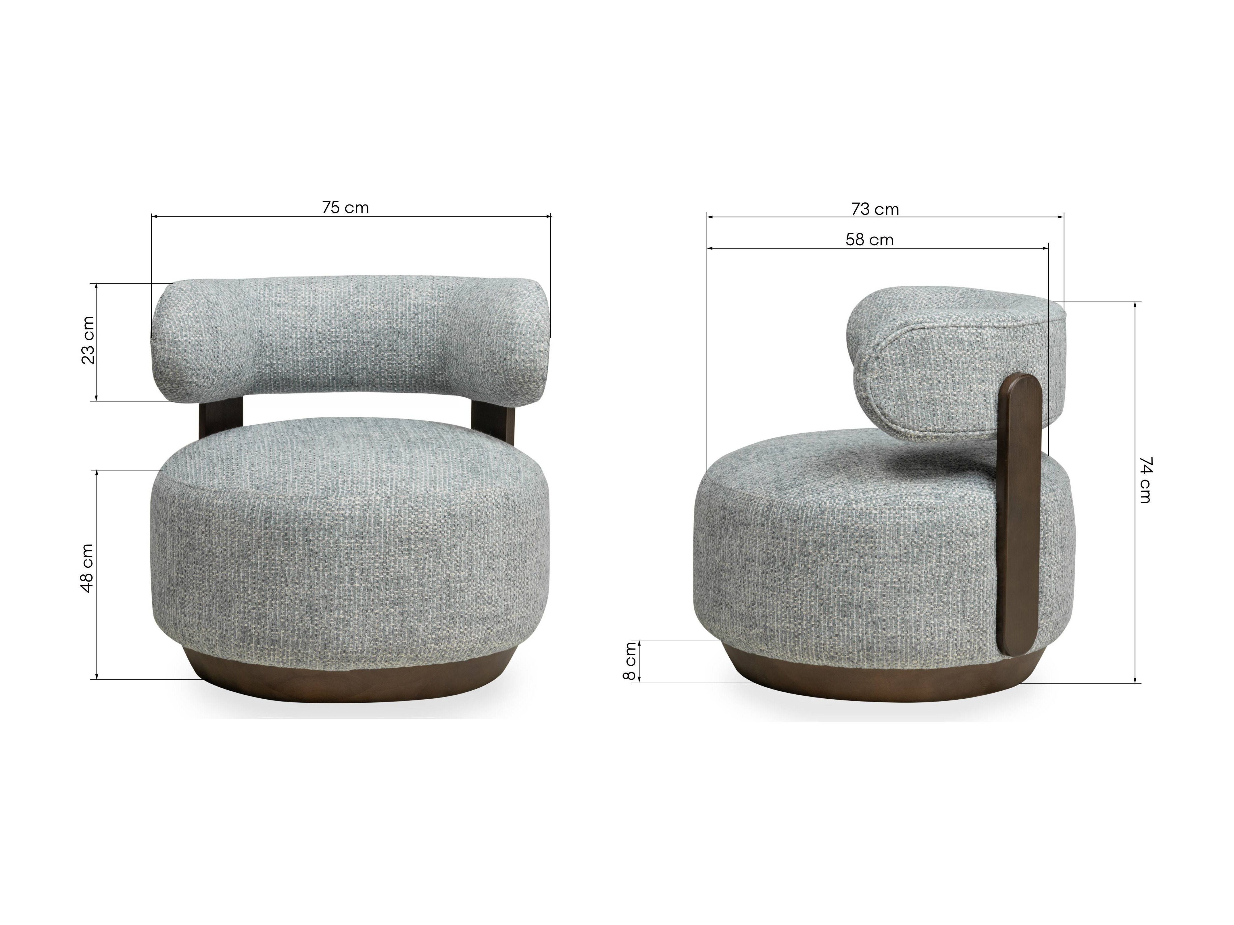 Fotelis Burleson 555 (Mėlyna + Smėlinė)