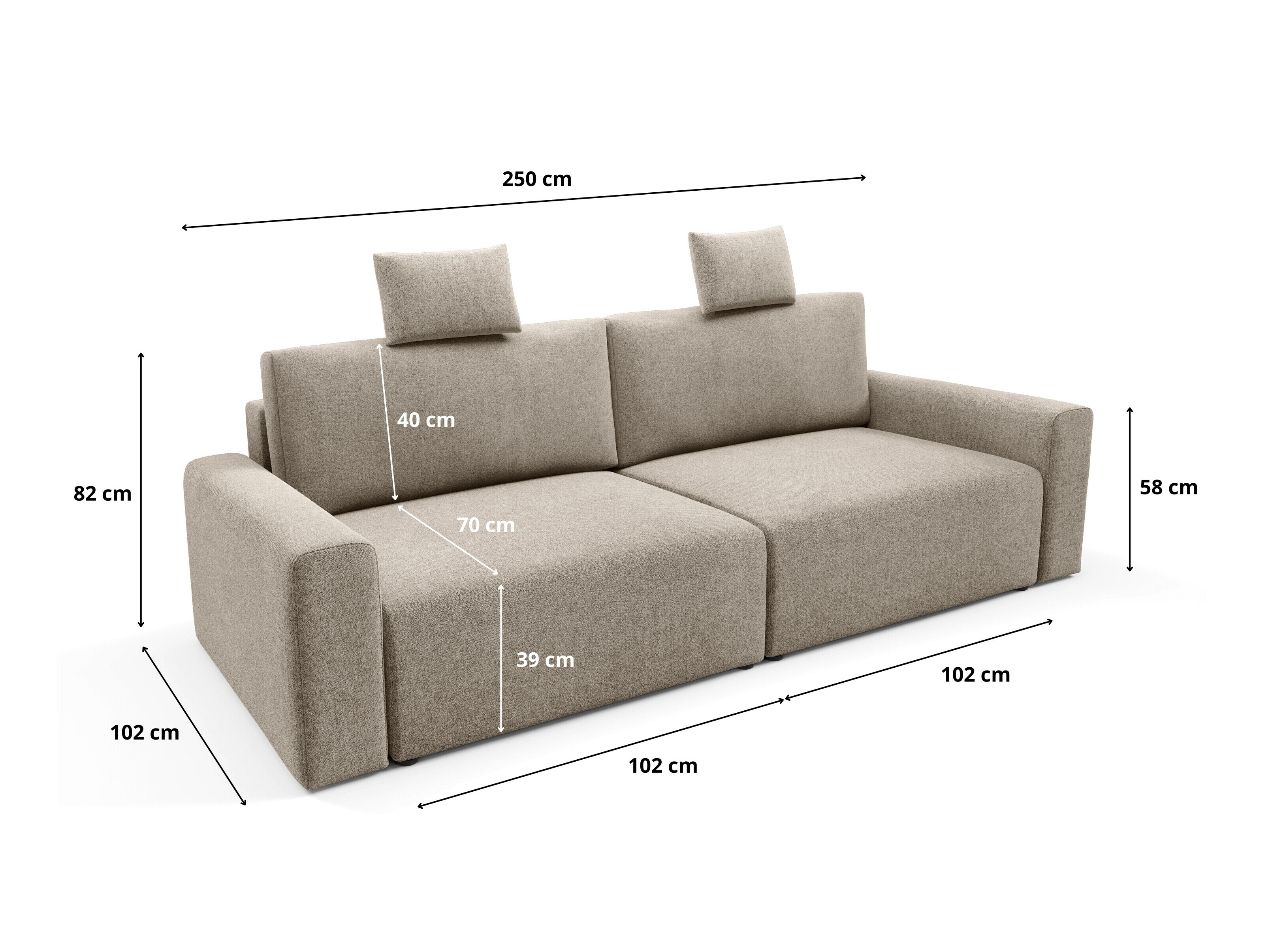 Sofa lova Franklin 224 (Sicuro 50)