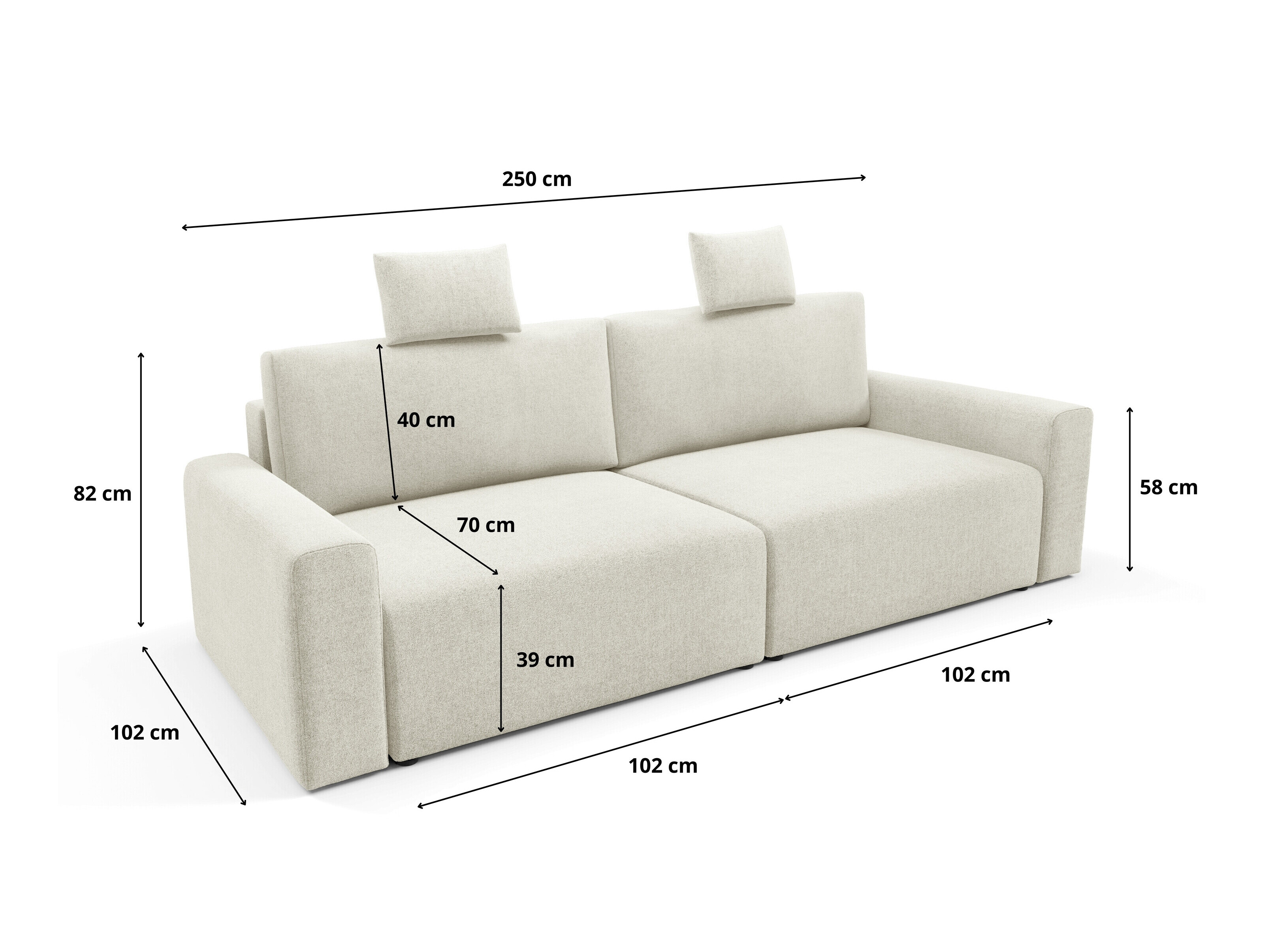 Sofa lova Franklin 224 (Sicuro 60)