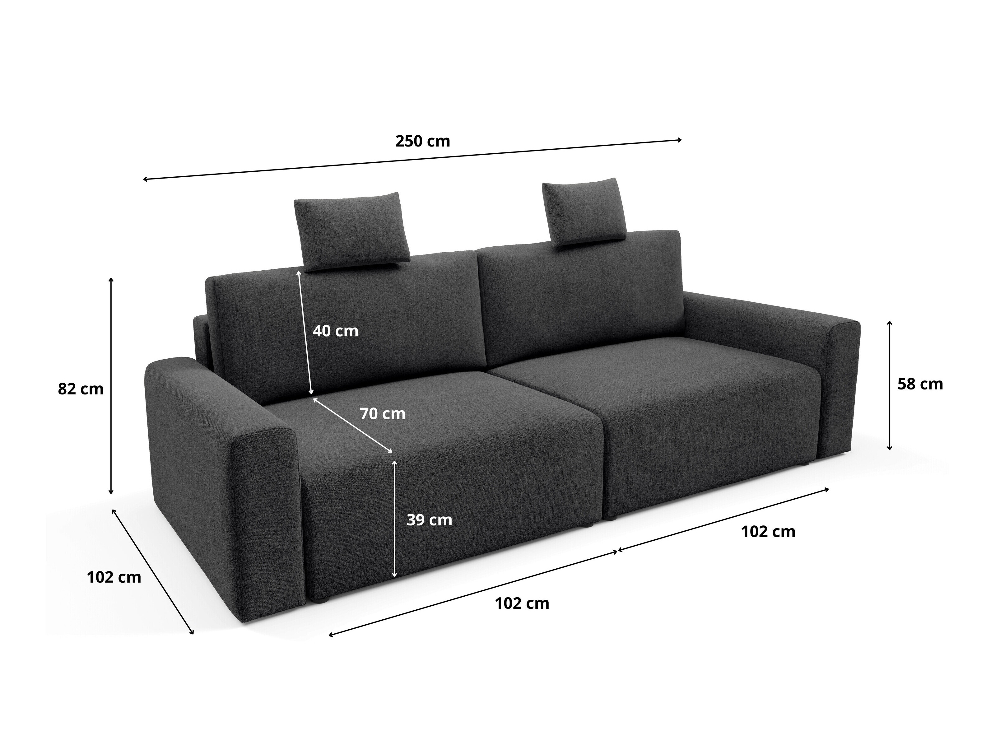 Sofa lova Franklin 224 (Sicuro 80)