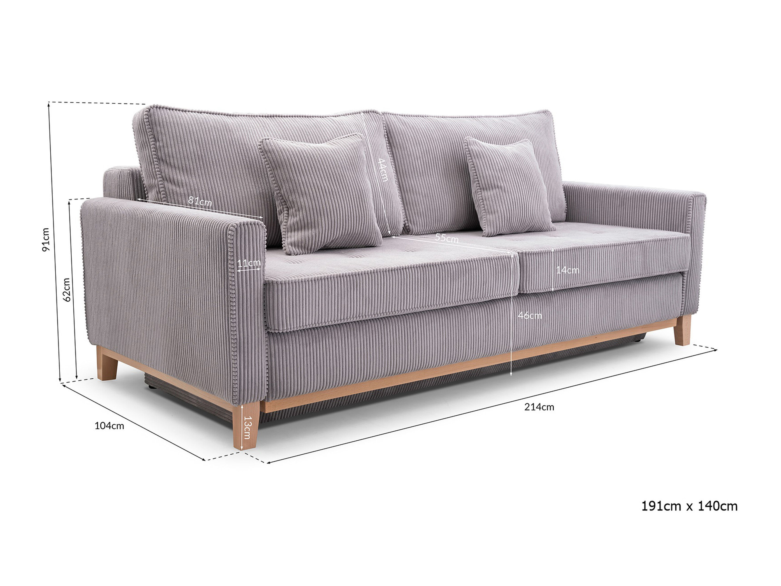 Sofa lova Lufkin 129 (Anafi 22)