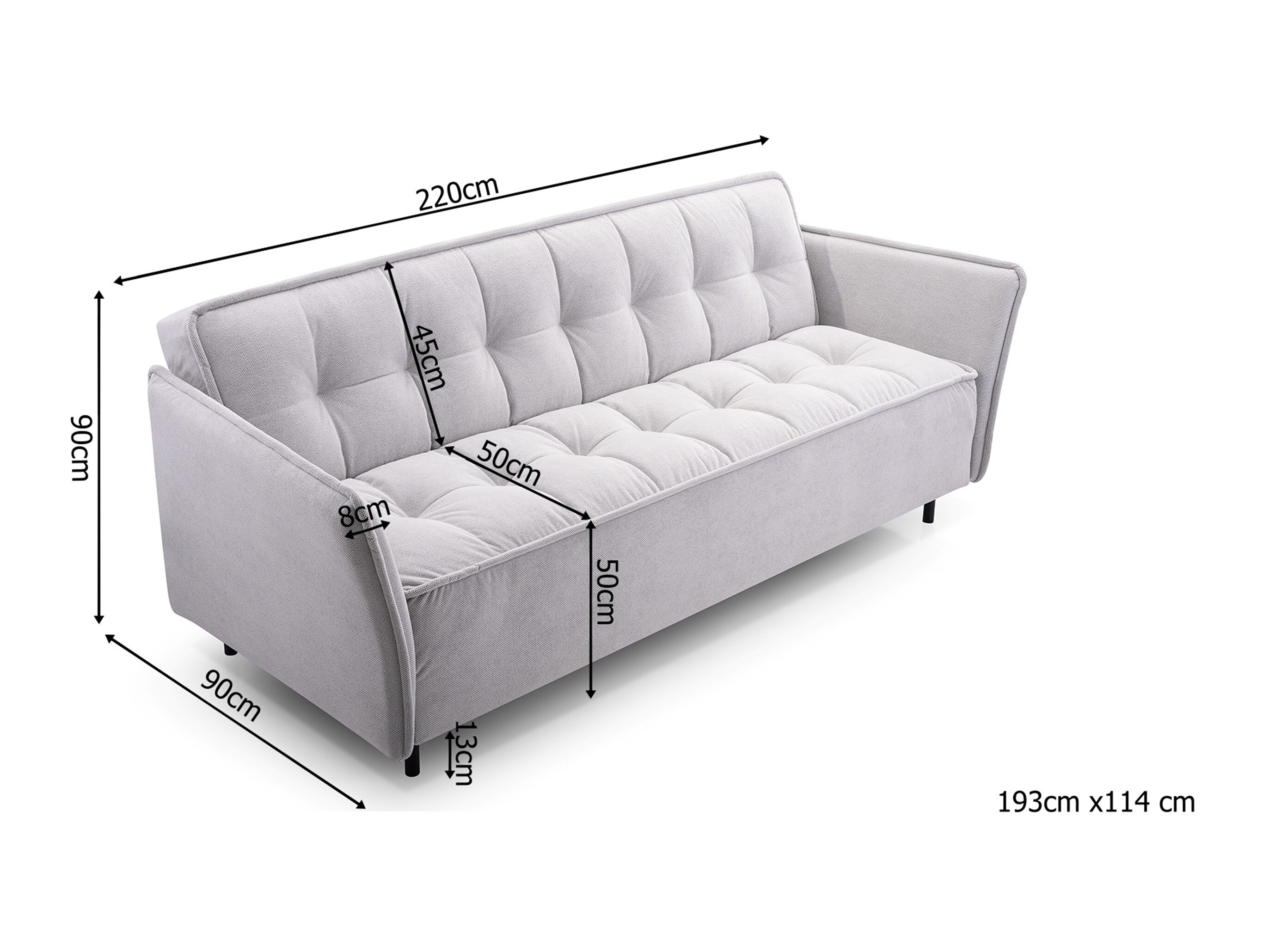 Sofa lova Lufkin 130 (Curio 99)