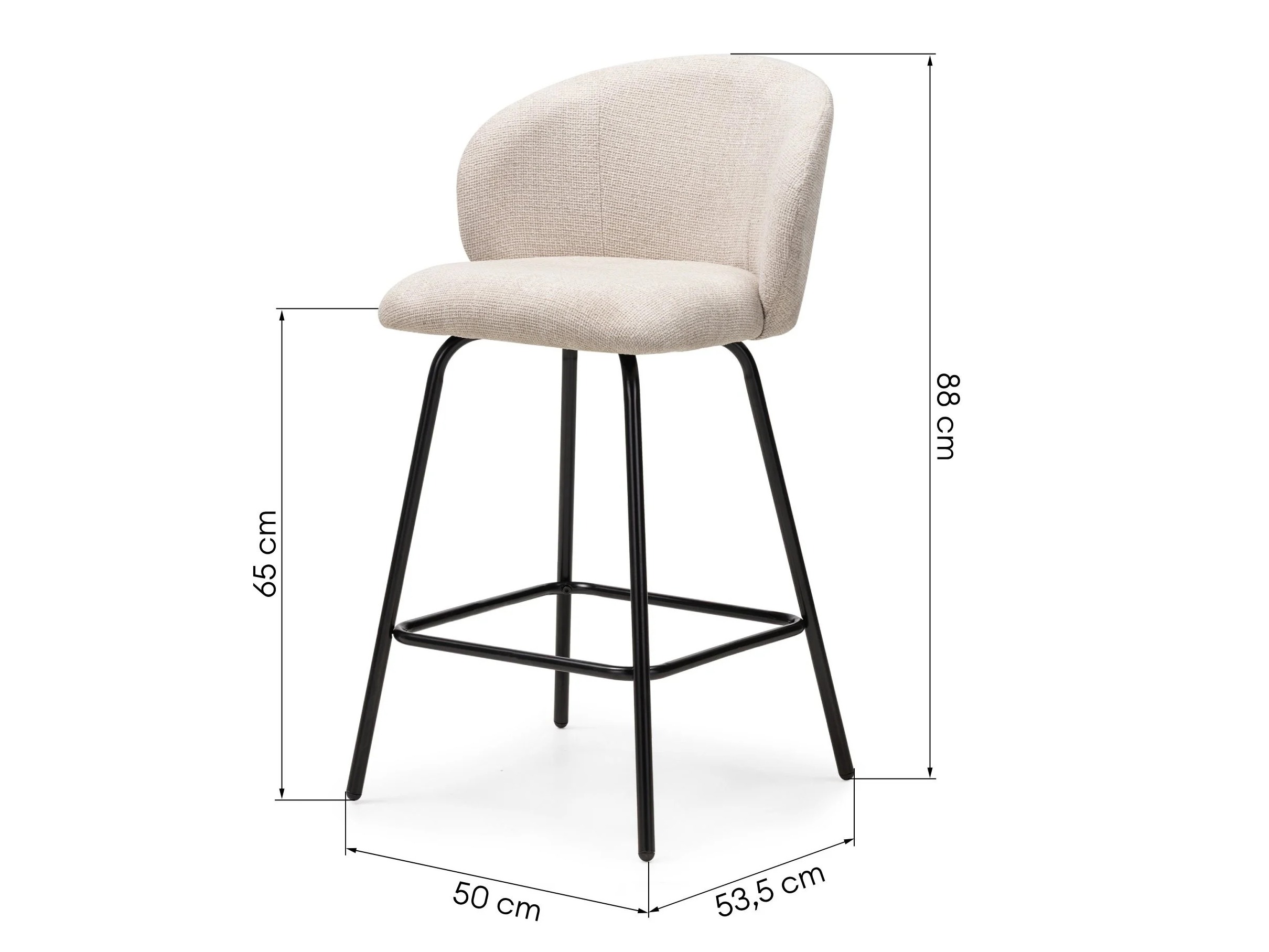 Pusbario kėdė Burleson 221 (Kreminė + Juoda)