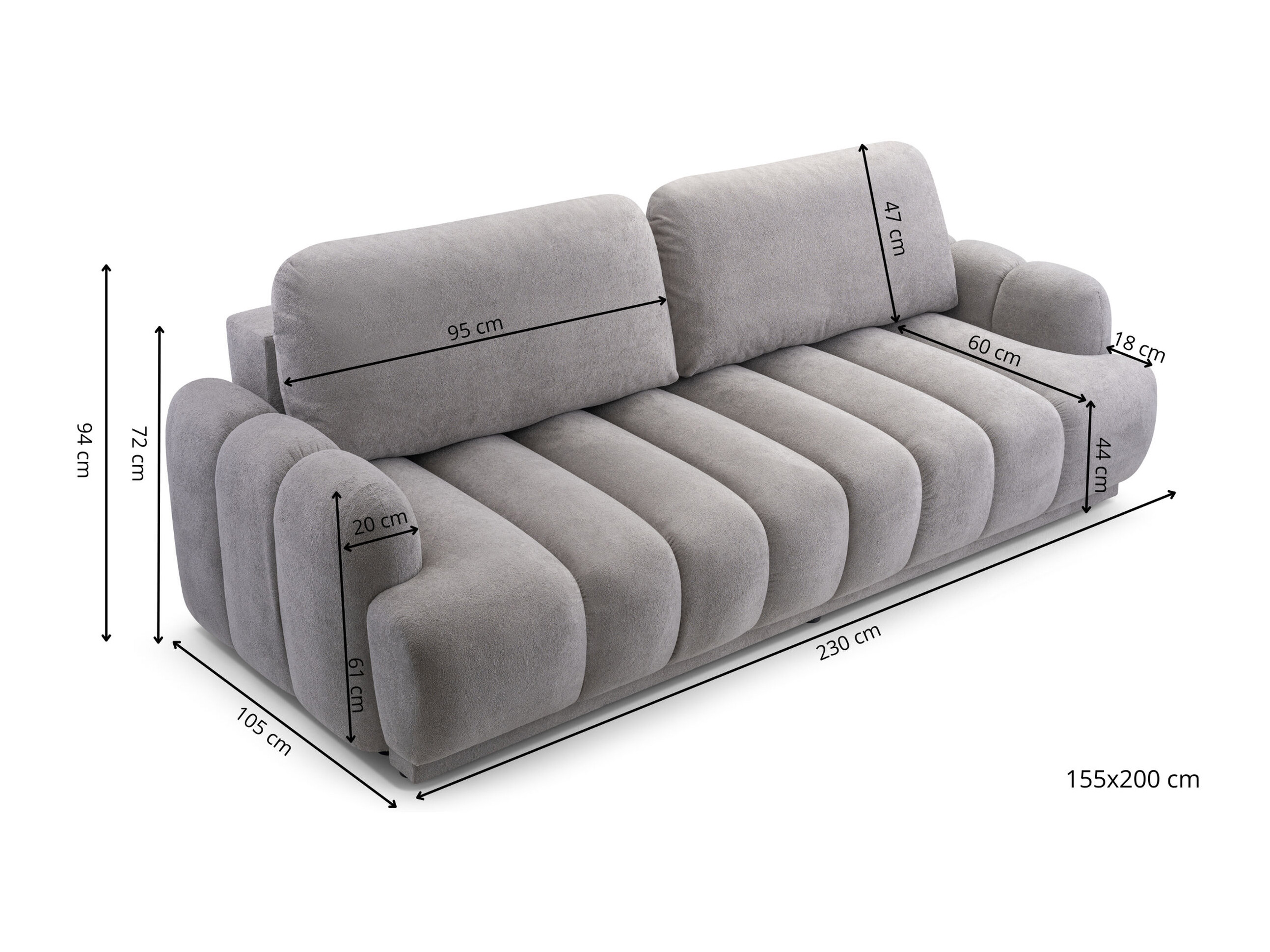 Sofa lova Lufkin 131 (Gerra 125)