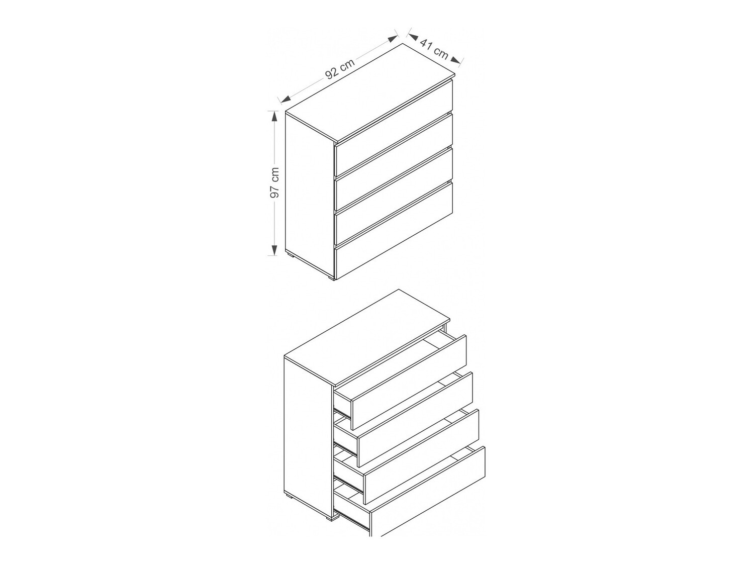 Komoda ST9152 su pažeista pakuote