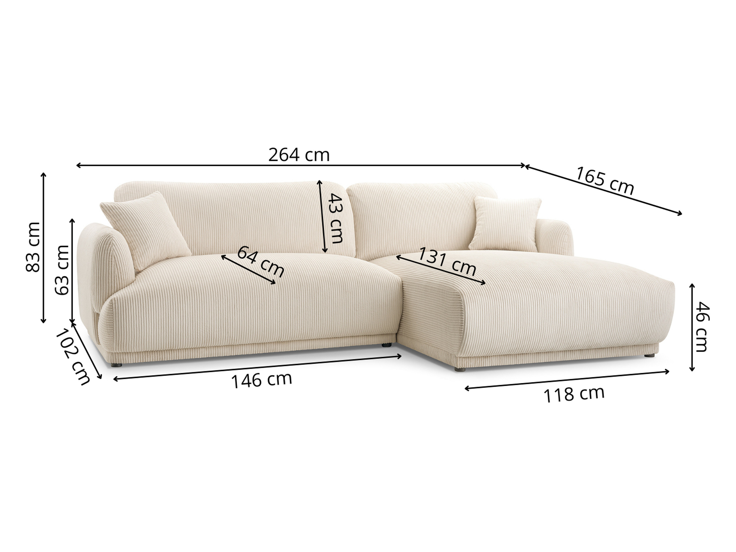 Minkštas kampas Lufkin 136 (Lincoln 86)