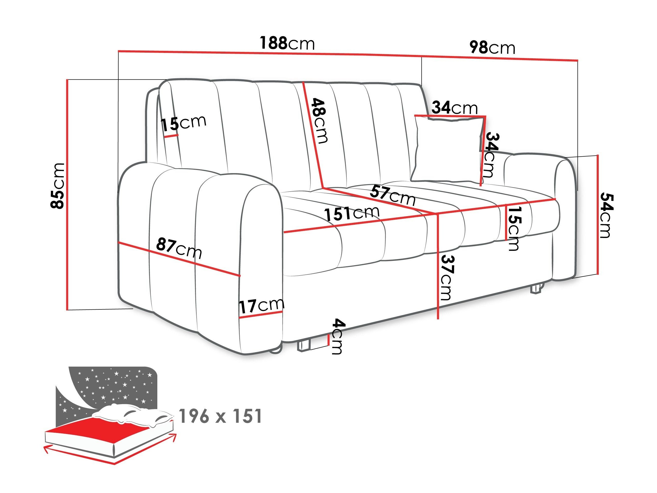 Sofa lova ST9151 su pažeista pakuote
