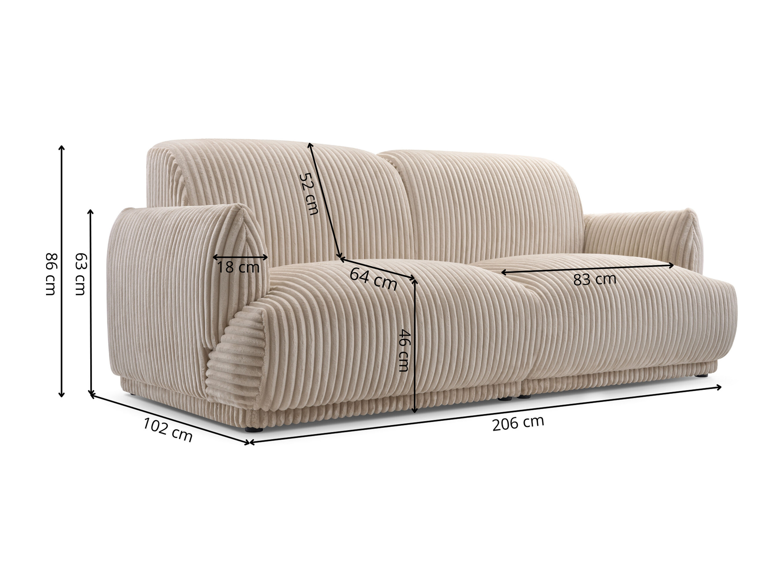Sofa Lufkin 144 (Tilia 90)