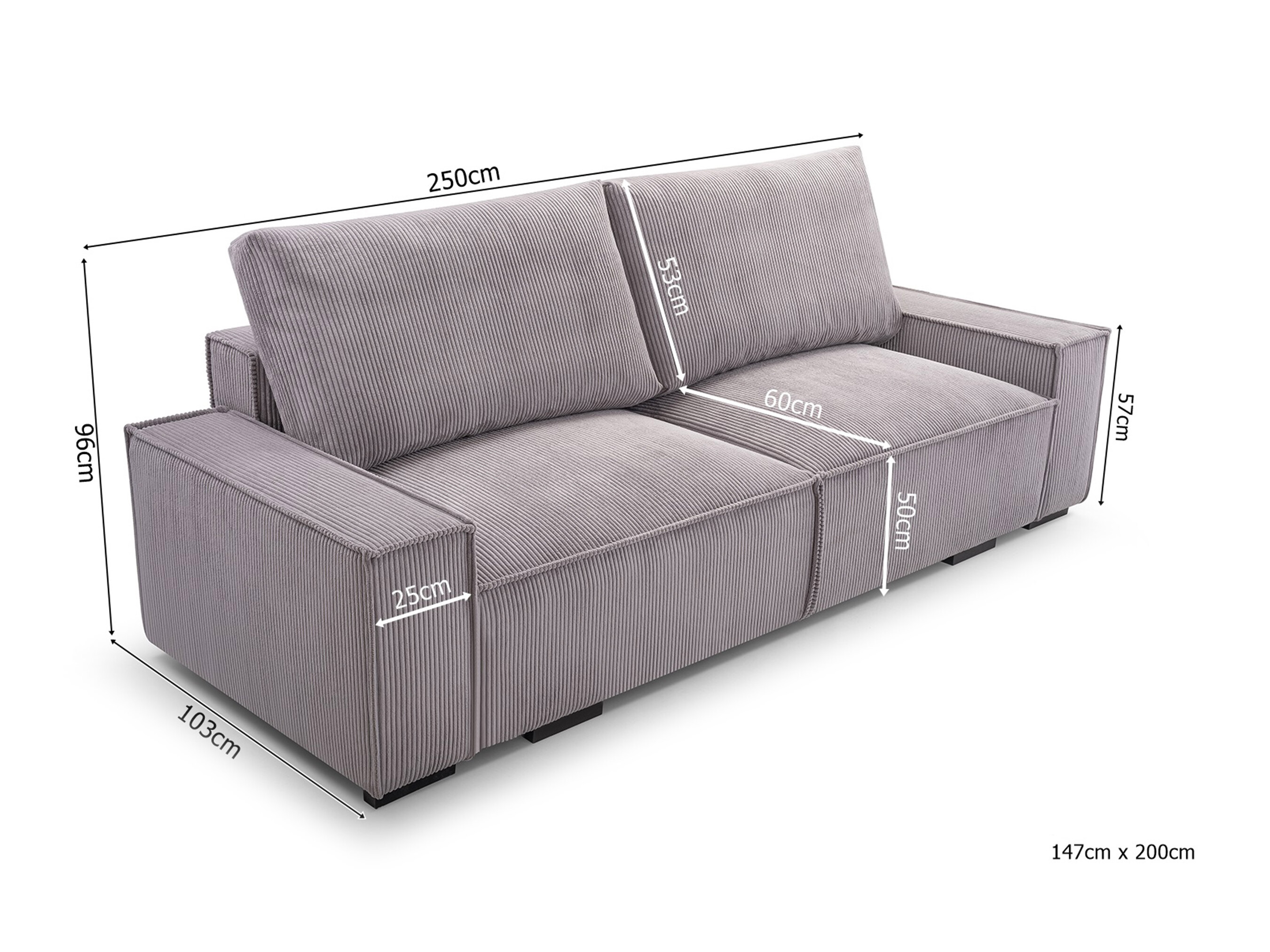 Sofa lova Lufkin 156 (Lincoln 86)