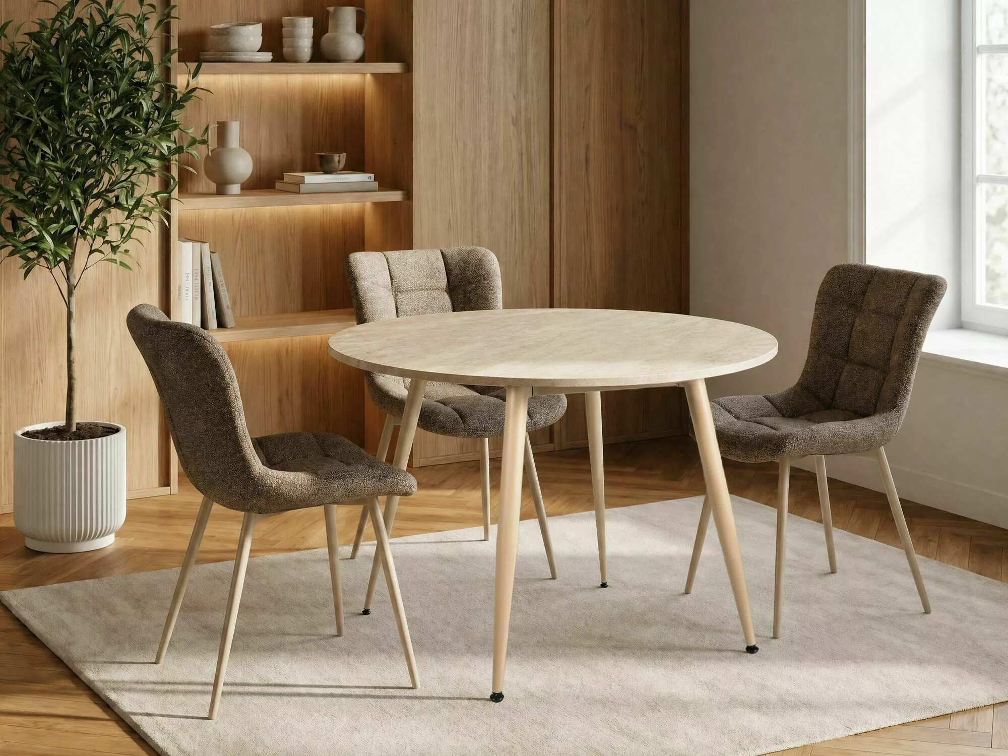 Stalas Detroit 871 (Šviesus travertinas + Kašmyras)