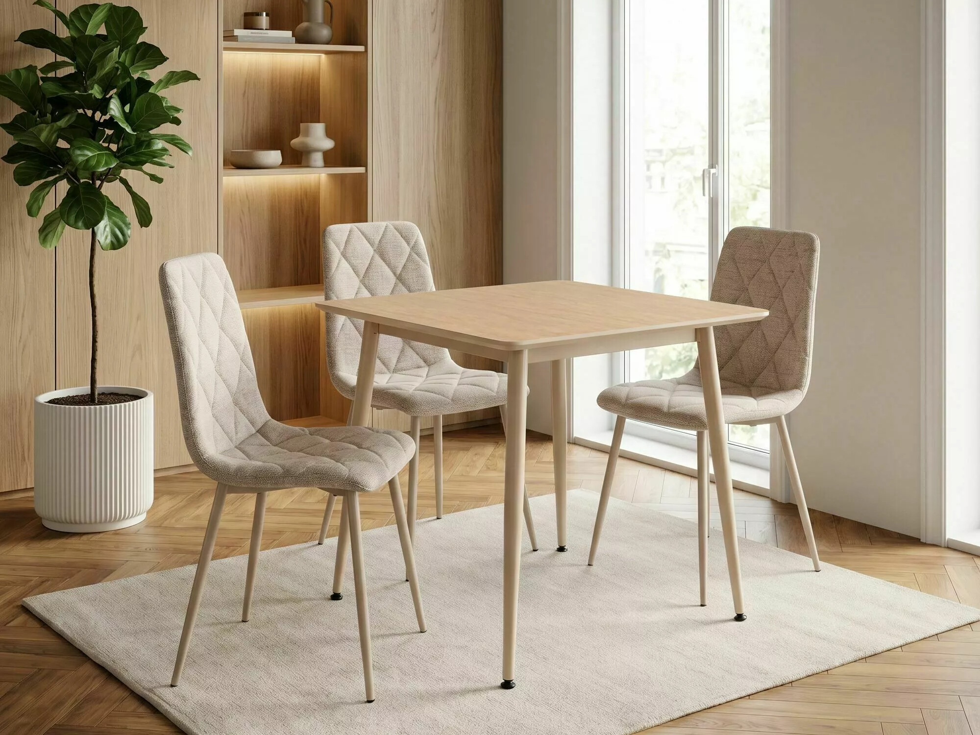Stalas Detroit 876 (Šviesus travertinas + Kašmyras)