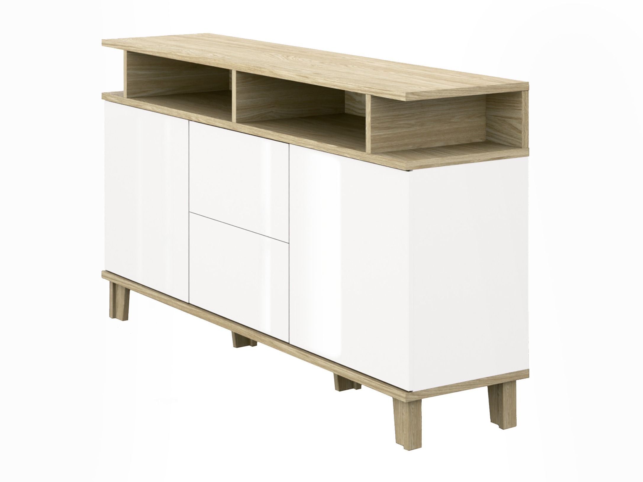 Komoda Evarveru 105 (Blizgi balta)
