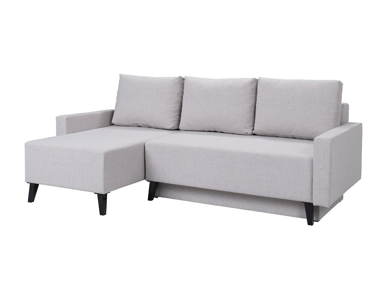 Minkštas kampas Delbene 130 (Aura 23 + Blizgi juoda)