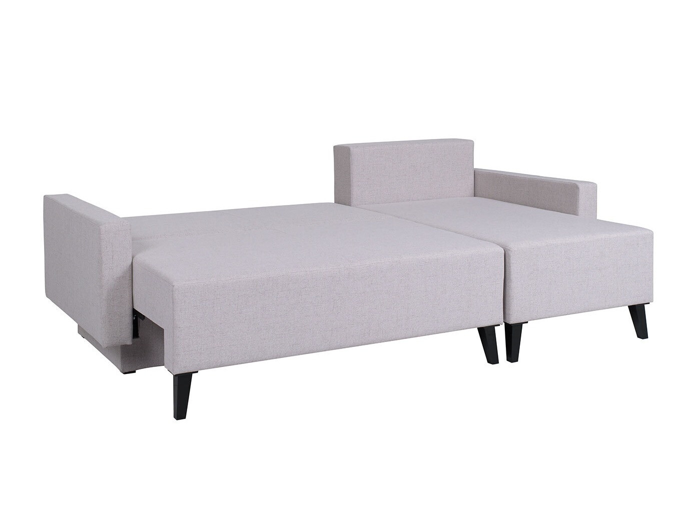 Minkštas kampas Delbene 130 (Aura 23 + Blizgi juoda)
