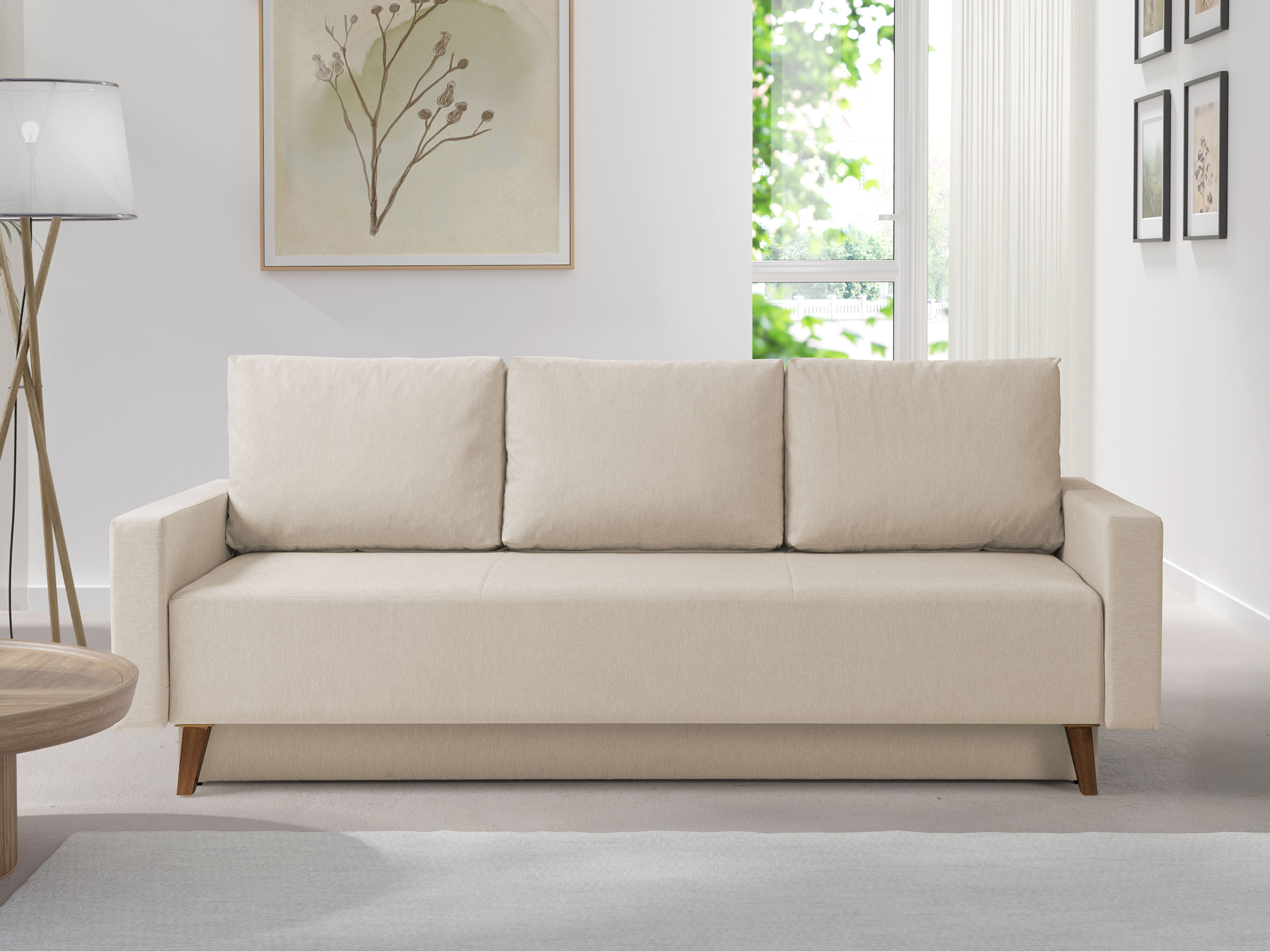 Sofa lova Delbene 129 (Verita 03 + Tamsus San Remo ąžuolas)