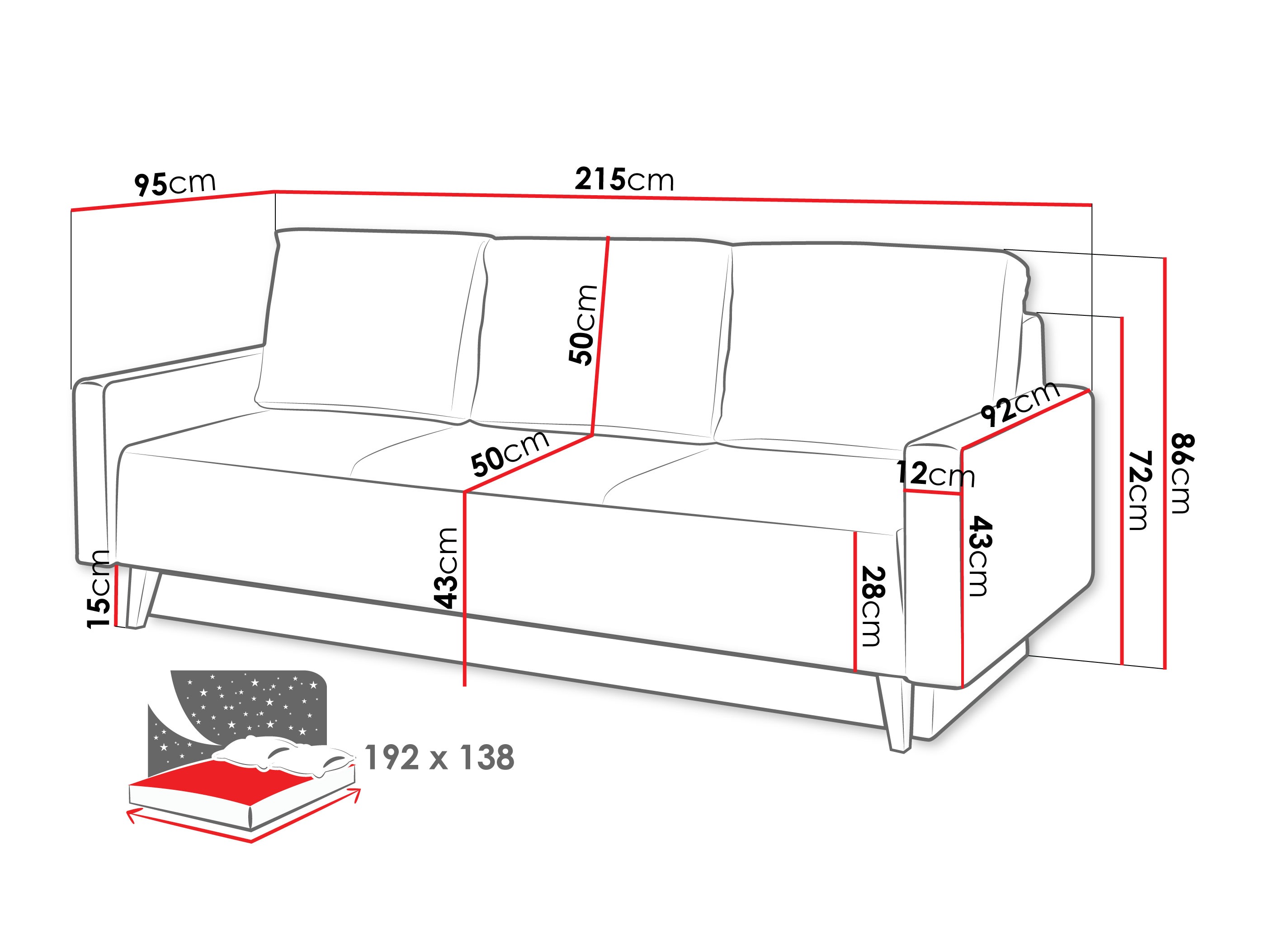 Sofa lova Delbene 129 (Verita 75 + Tamsus San Remo ąžuolas)