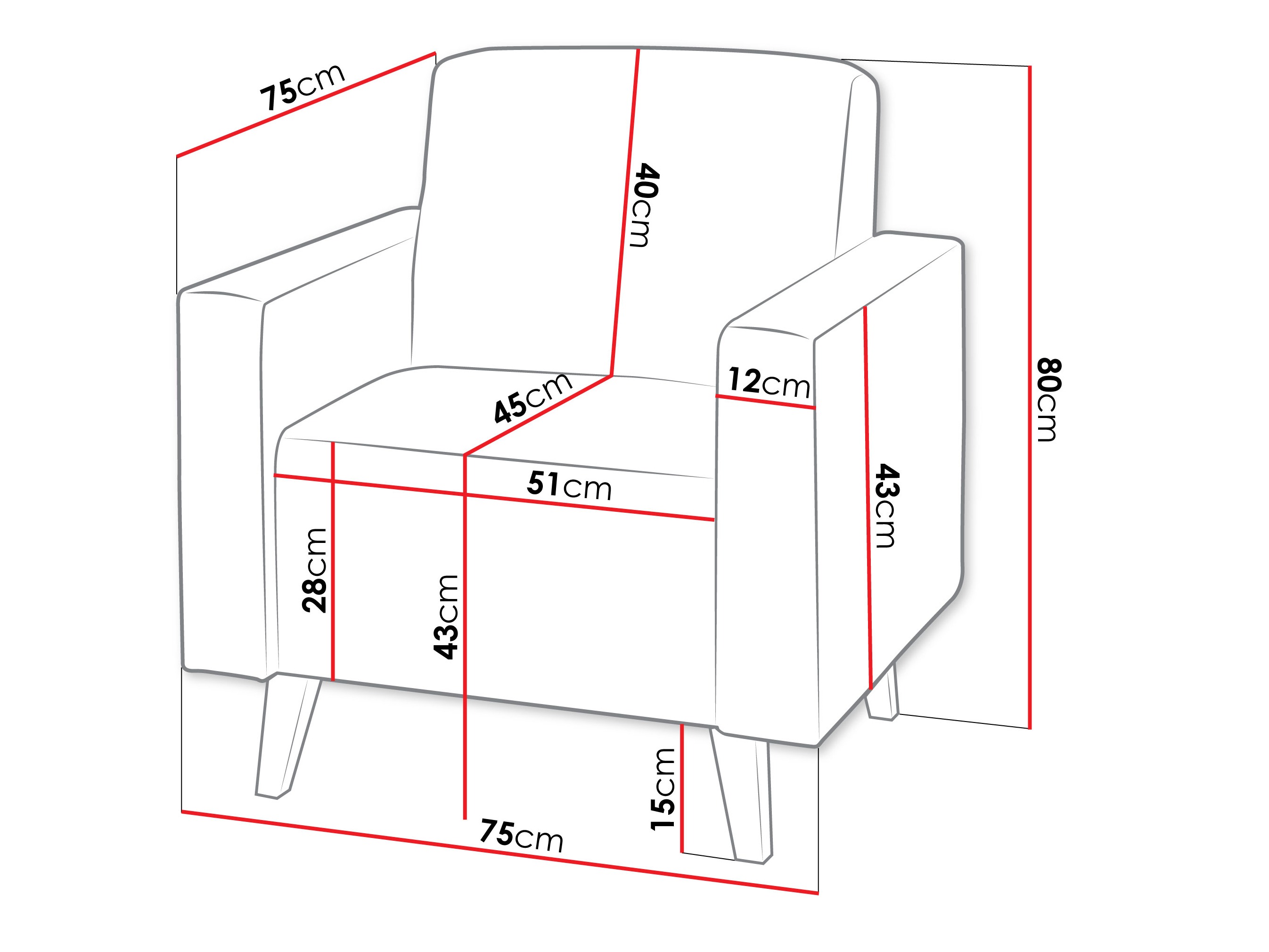 Fotelis Delbene 131 (Verita 03 + Tamsus San Remo ąžuolas)
